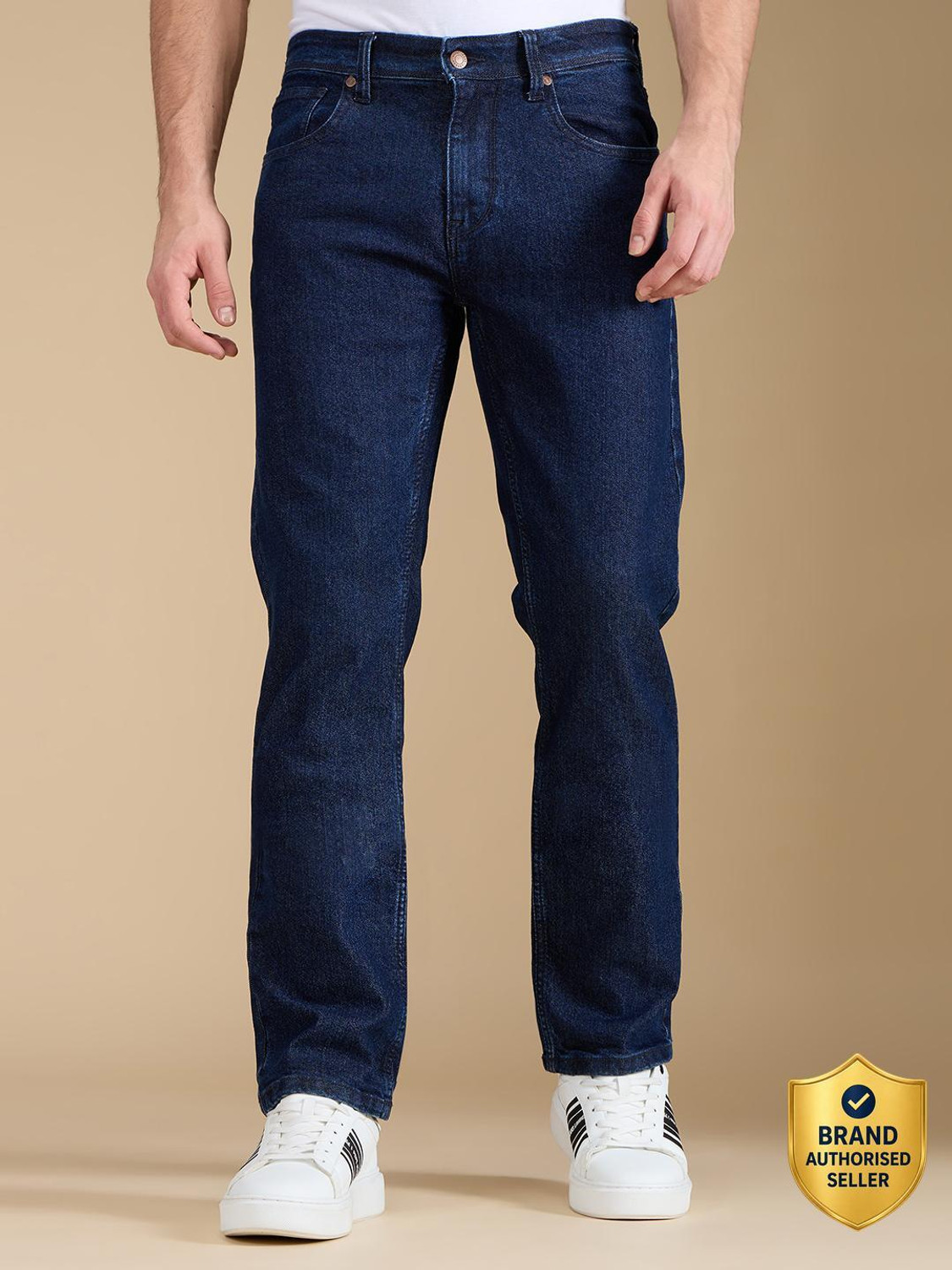 Pepe Jeans Men Straight Fit Mid Rise Dark Blue Jeans - Image 1