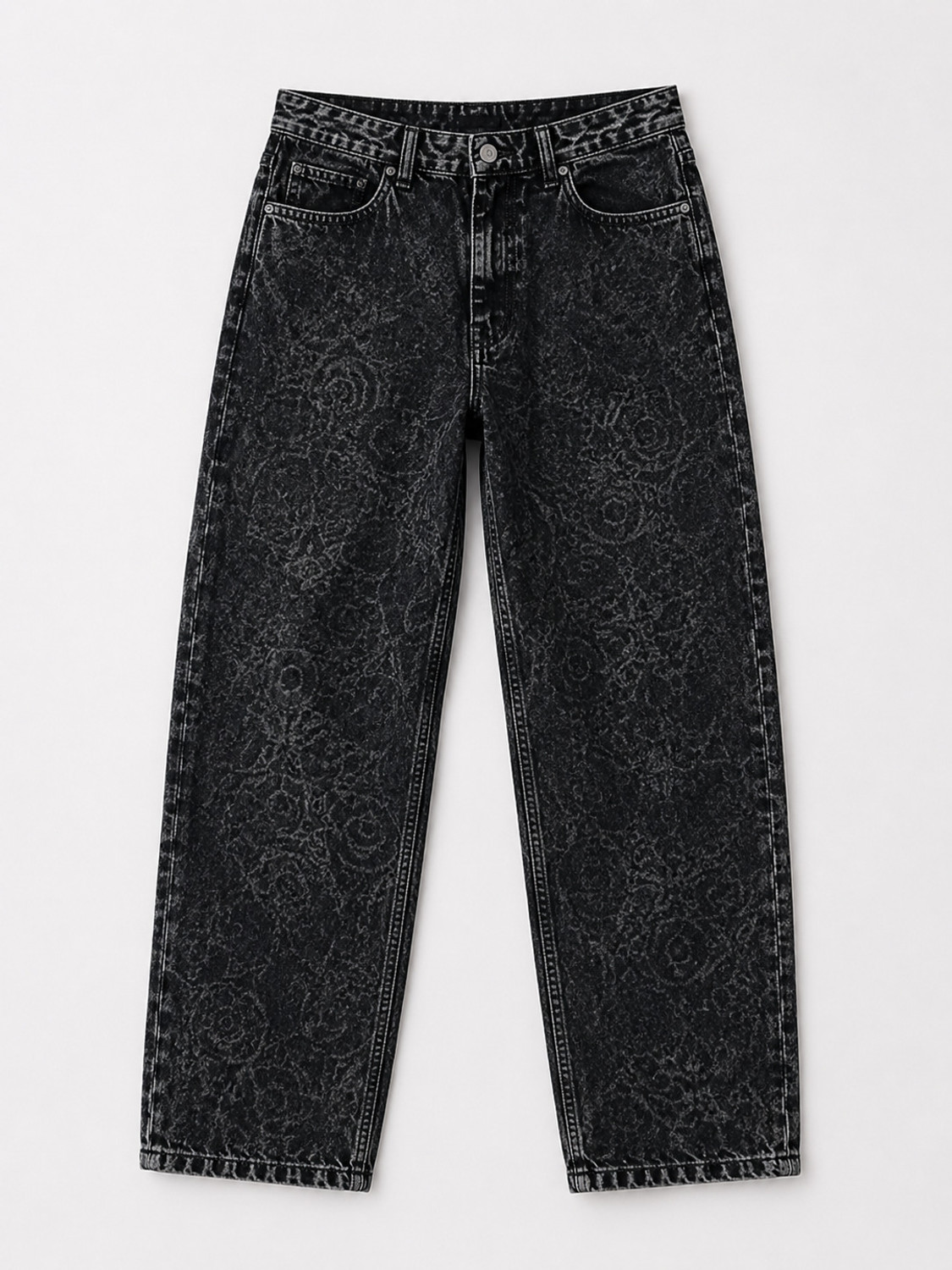 USD Men Mom Fit Mid Rise Black Jeans - Image 1