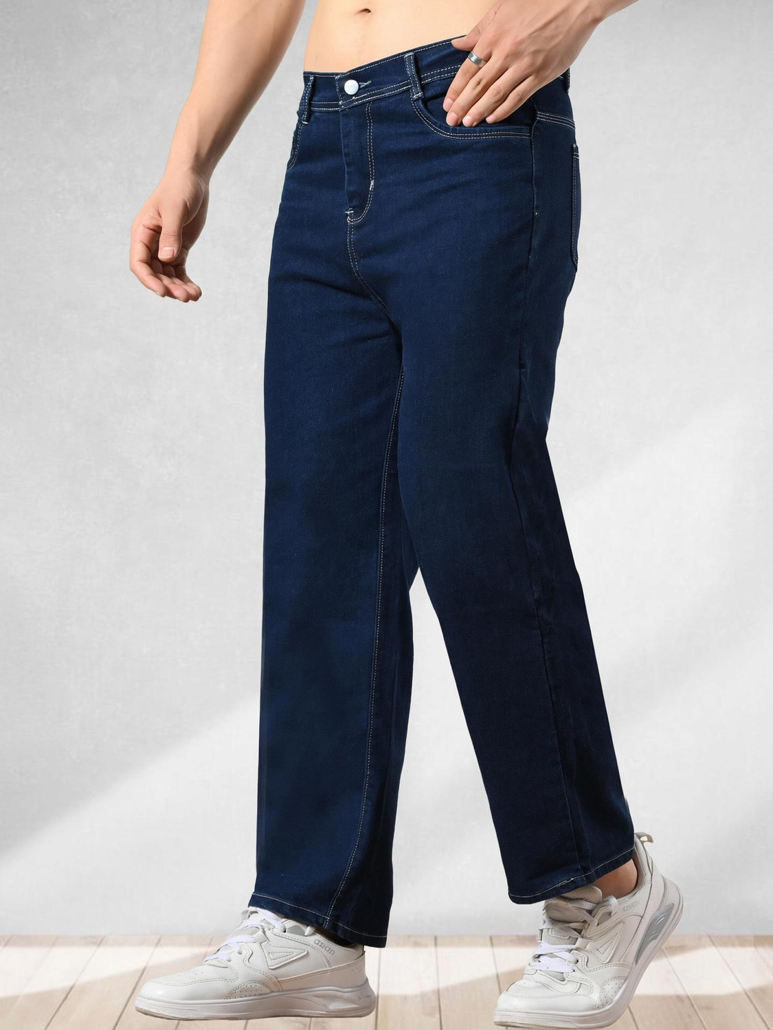 Fader Loose Fit Men Dark Blue Jeans - Image 1