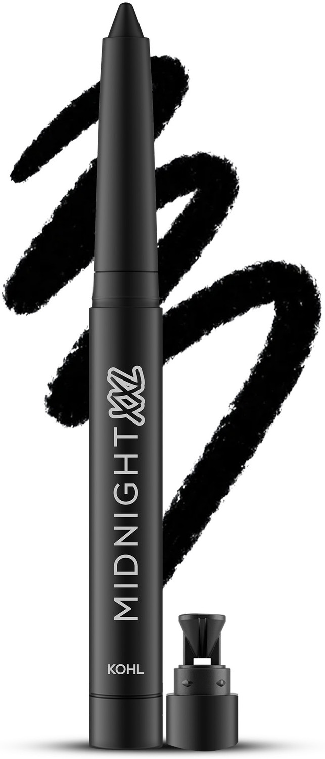 Renee Midnight XXL Kohl With Sharpener | Waterproof, Smudge-proof, Long-Lasting 24 Hrs (Black, 1.5 g) - Image 1