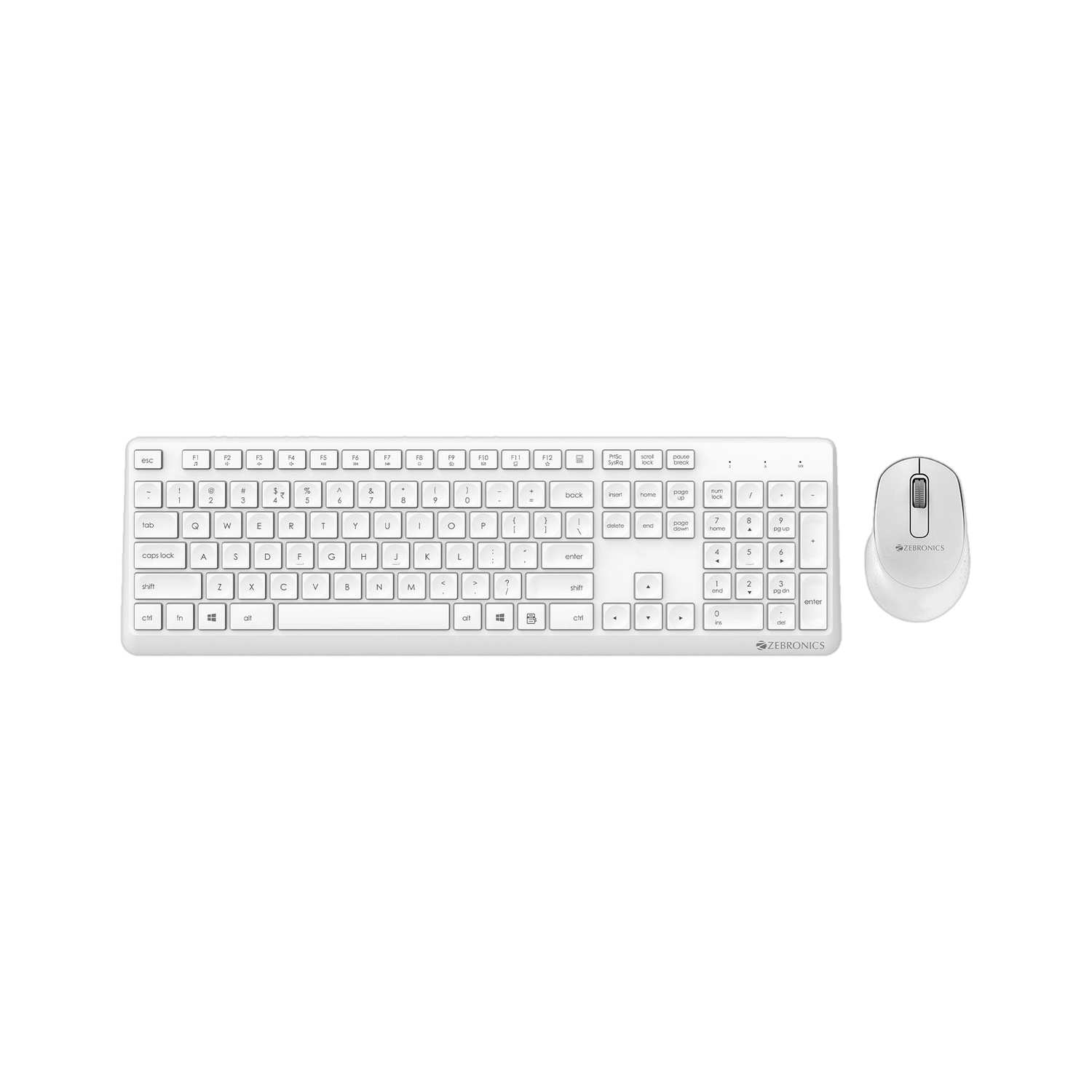 ZEBRONICS Companion 200 Wireless Combo (White) - Image 1