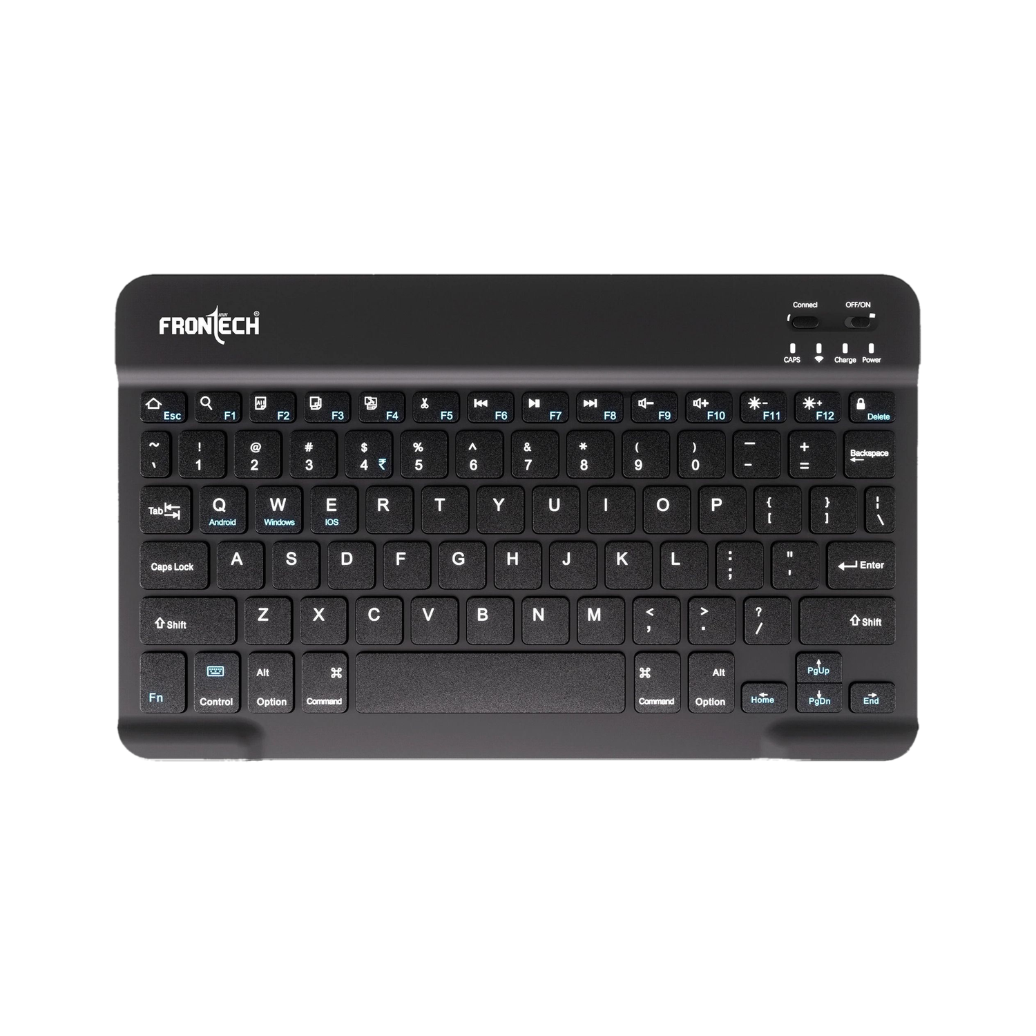 Frontech FT-1603A Bluetooth Keyboard, Black - Image 1