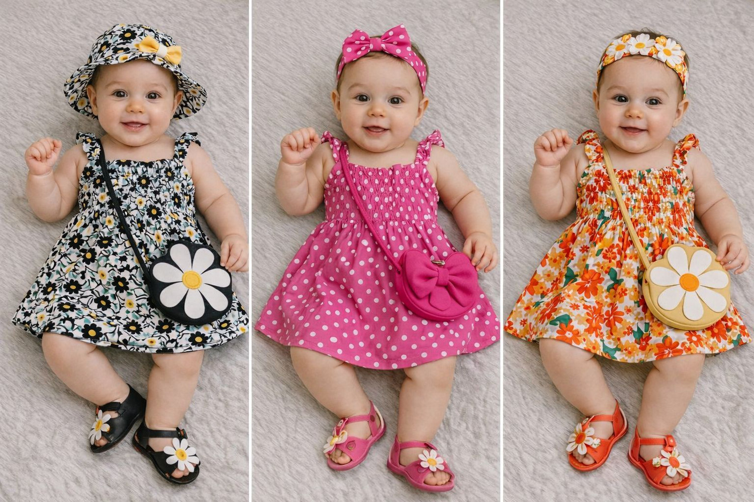 ZAM ZAM ENTERPRISES Baby Girls Above Knee Casual Dress (Multicolor, Sleeveless) - Image 1