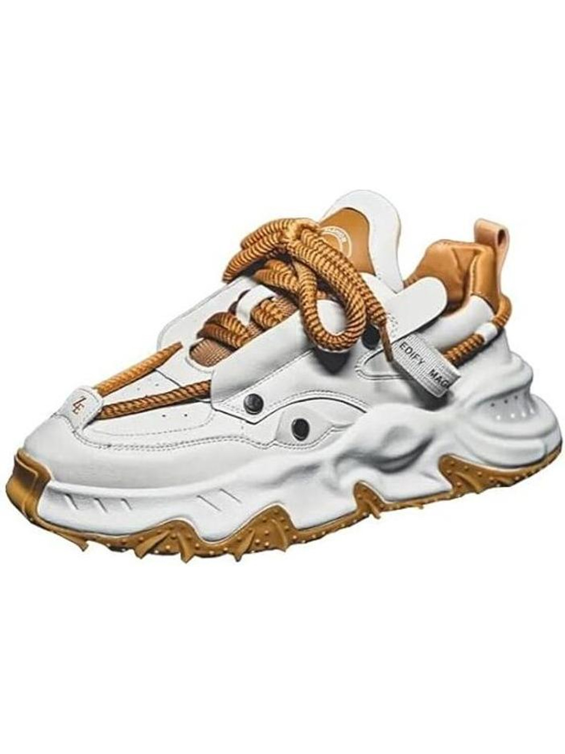 Posewalk Lace Running Shoes For Boys (Tan, 15-16 Years) - Image 1