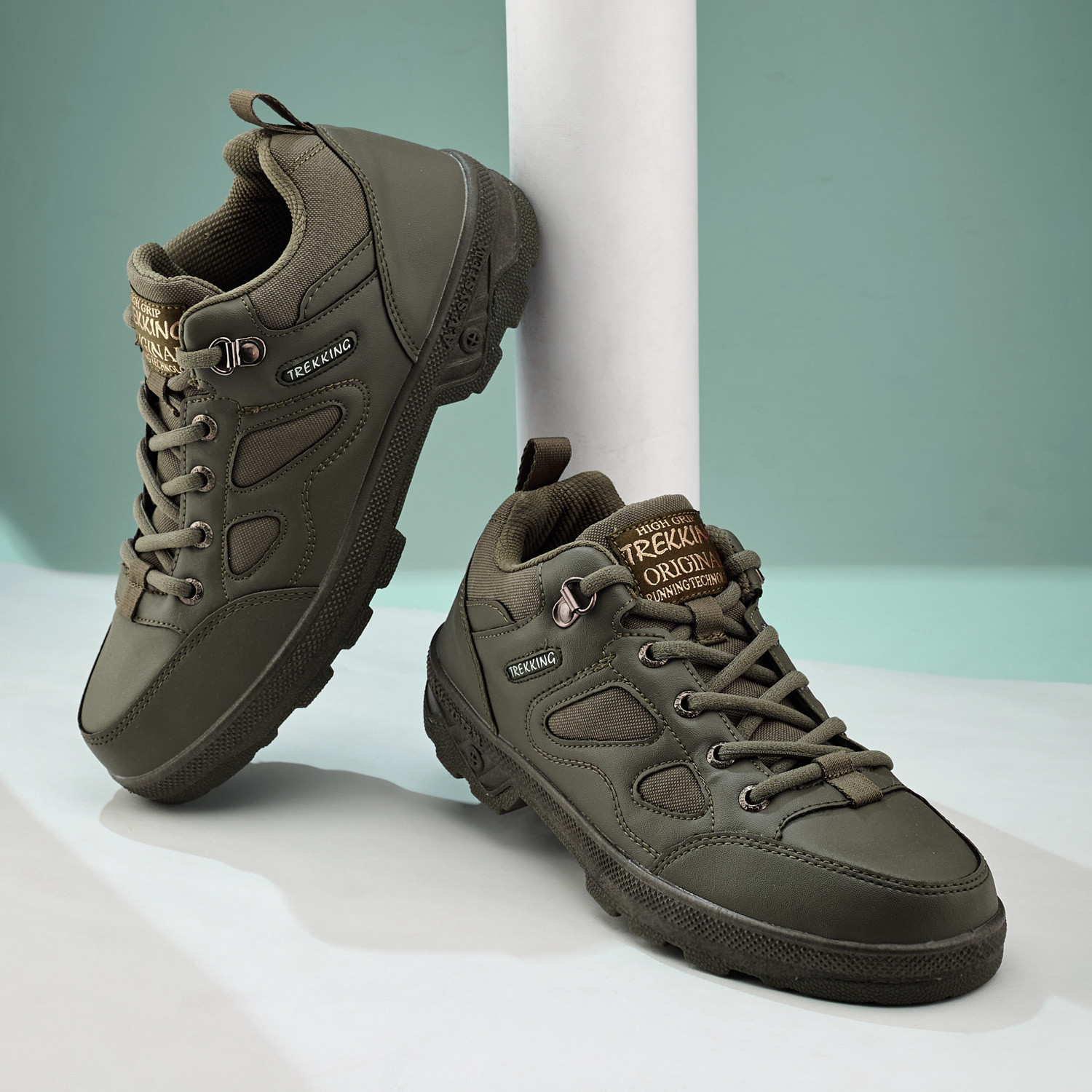 CAMPUS Lace Walking Shoes For Boys & Girls (Green, 10-11 Years) - Image 1