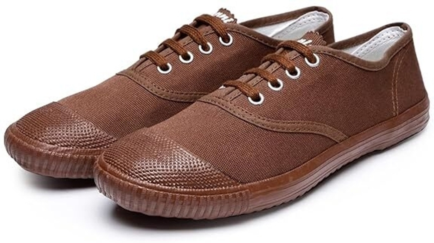 School Birds Lace Tennis Shoes for Boys & Girls (Brown, 12-13 Years) - Image 1
