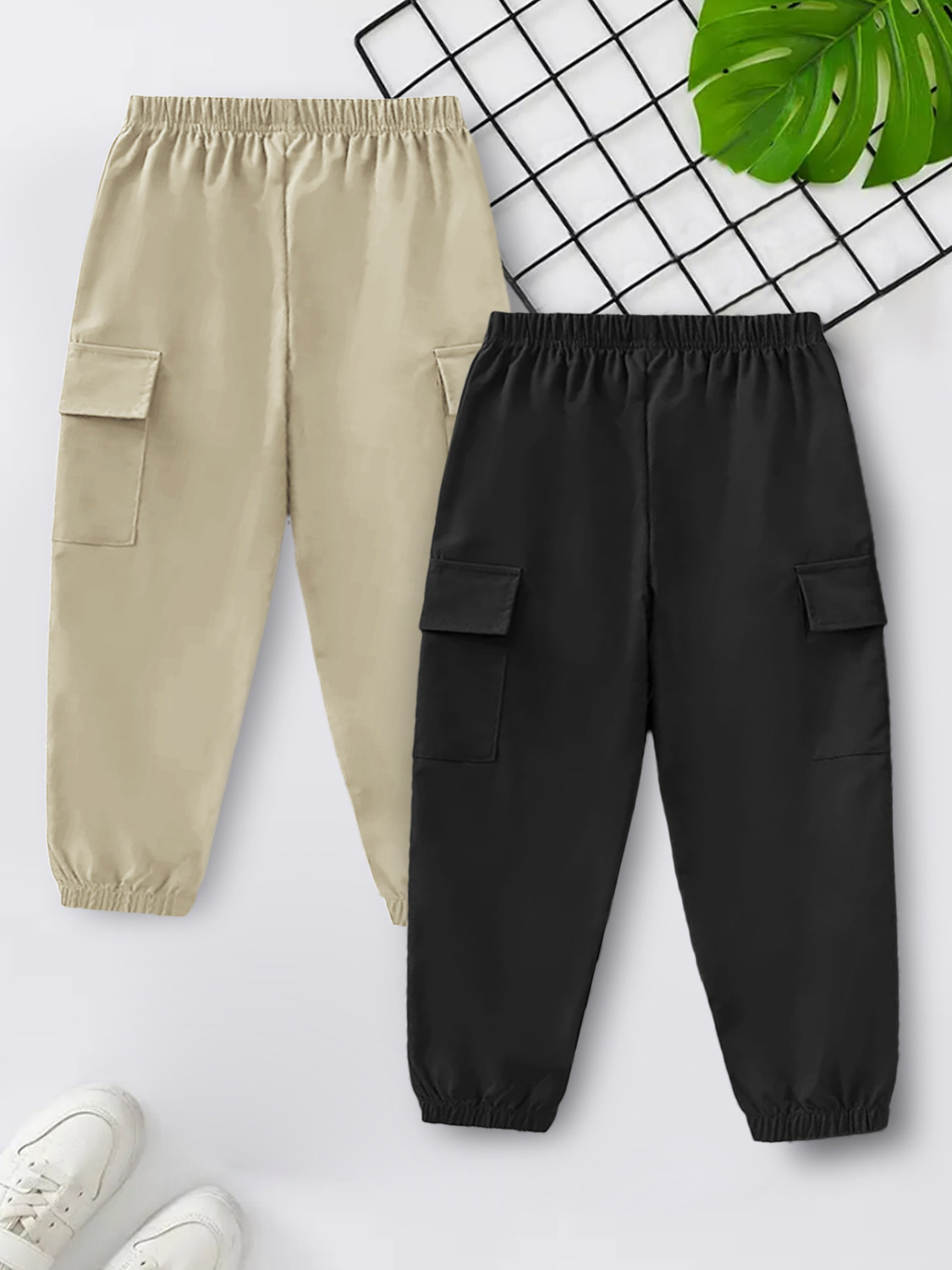 Trampoline Track Pant for Boys & Girls, Pack of 2, Multicolor - Image 1