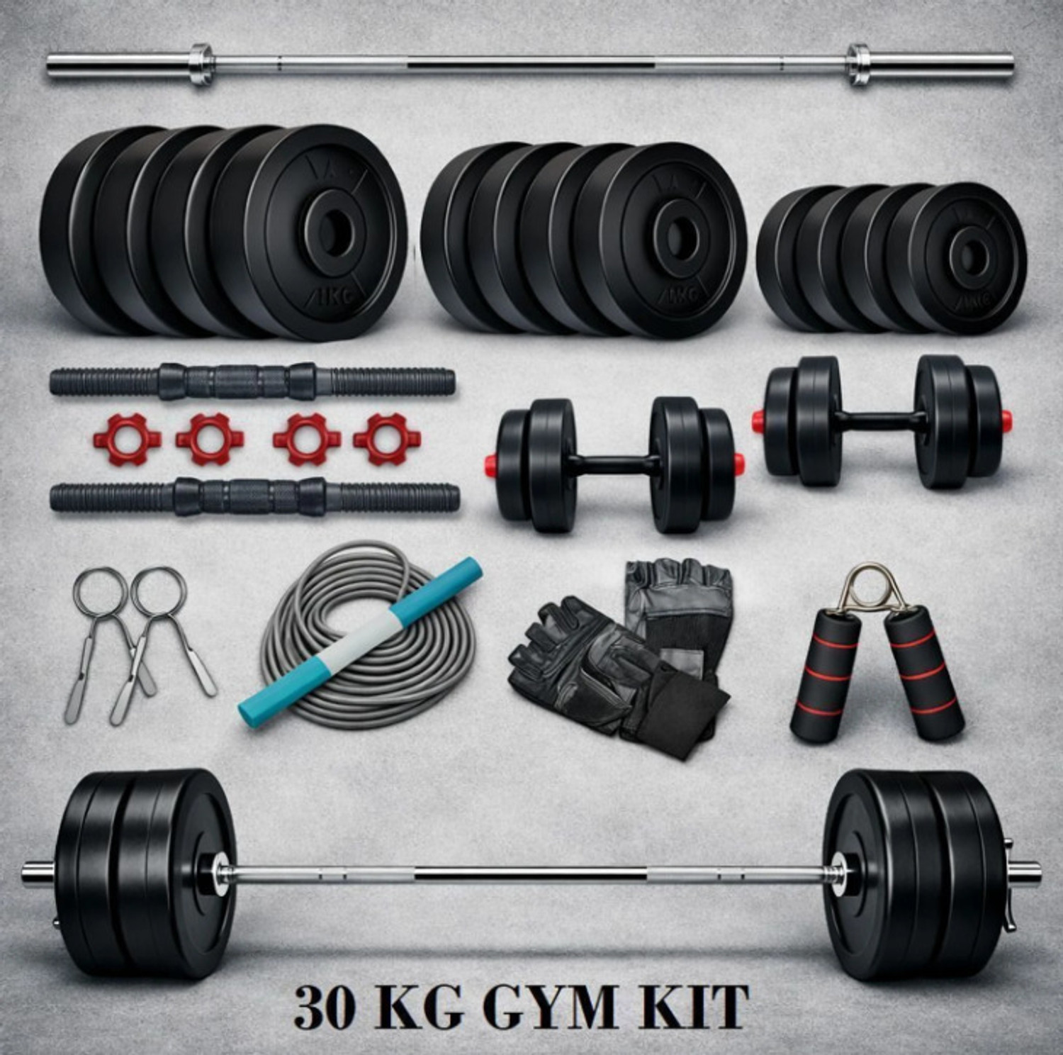 BELLATRIX X 30kg Gym Kit with 3ft Rod - Image 1