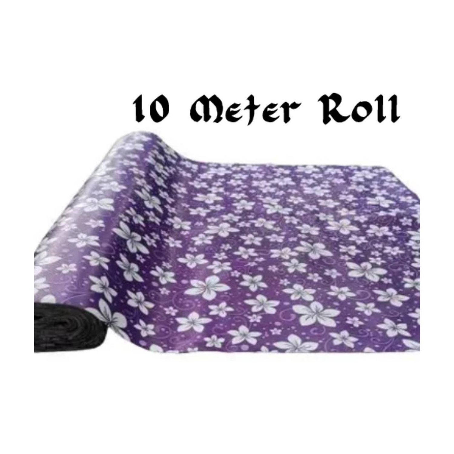 Best Buy Collection 10 Meter Blue Flower Design Shelf Cover - Image 1