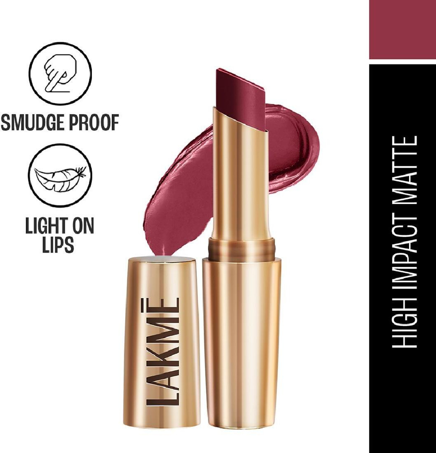 Lakmé 9TO5 Primer + Matte Lip Color (Maroon Mix, 3.6 g) - Image 1