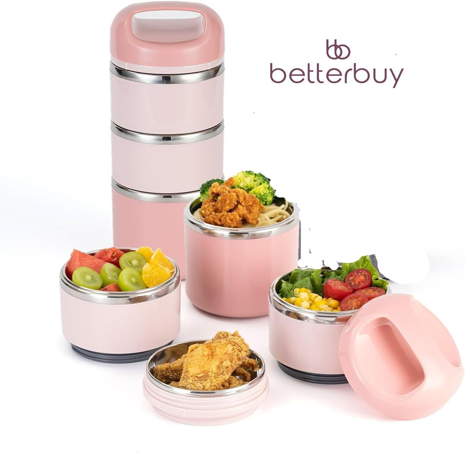 TeDeMeI Insulated 4-Container Stainless Steel Lunch Box 1430 ml - Image 1