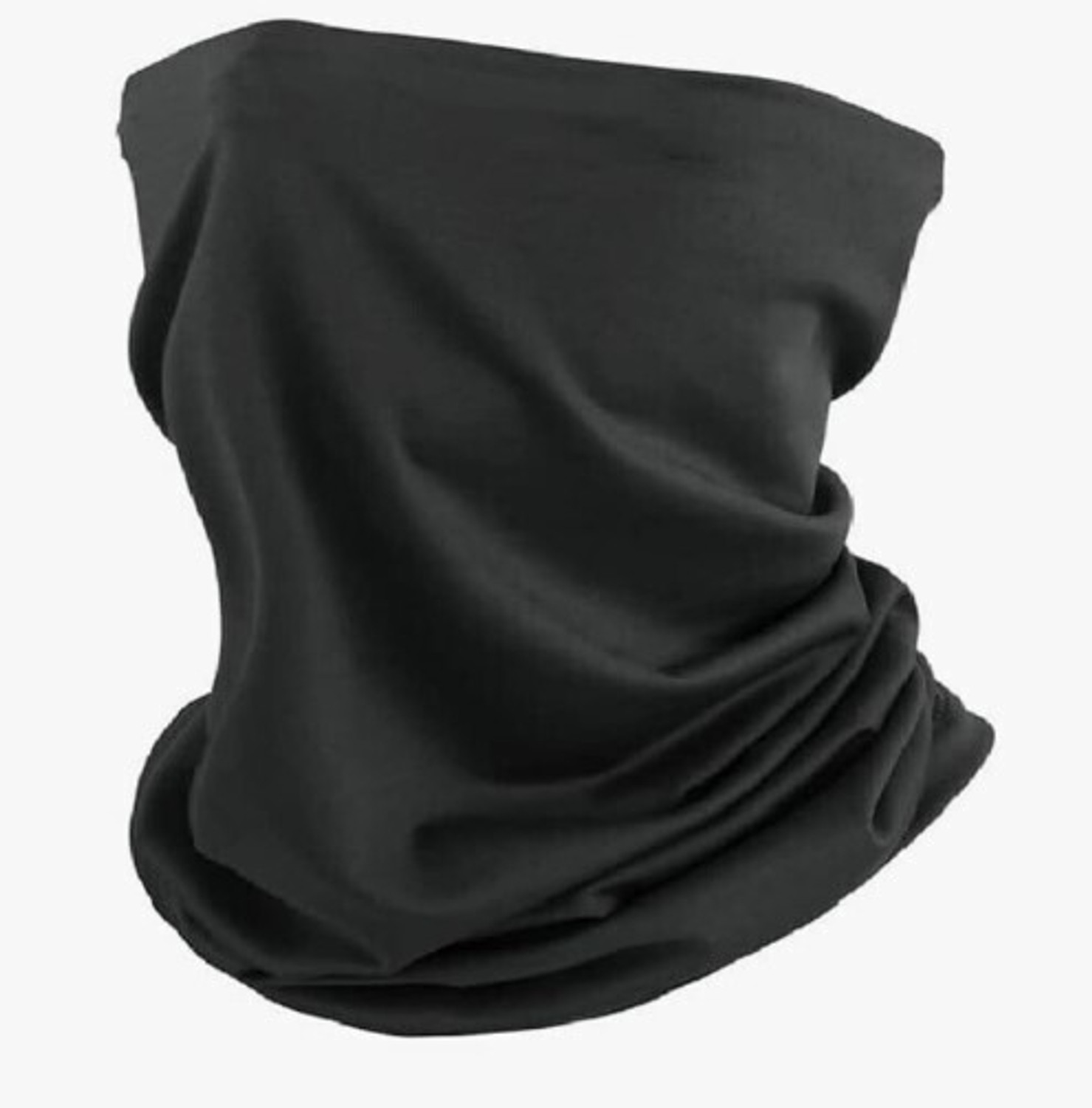 Erza Plain Bandana Party Mask (Black, Pack of 1) - Image 1