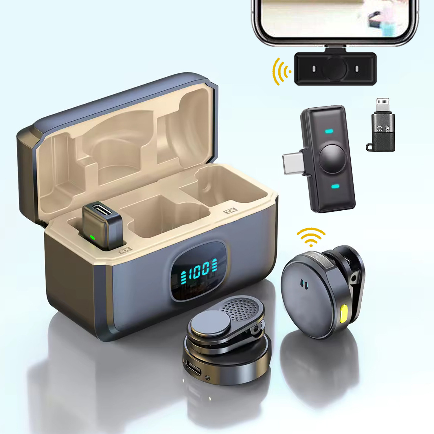 MOOZMOB Wireless Collar Mic for Video Recording - Image 1