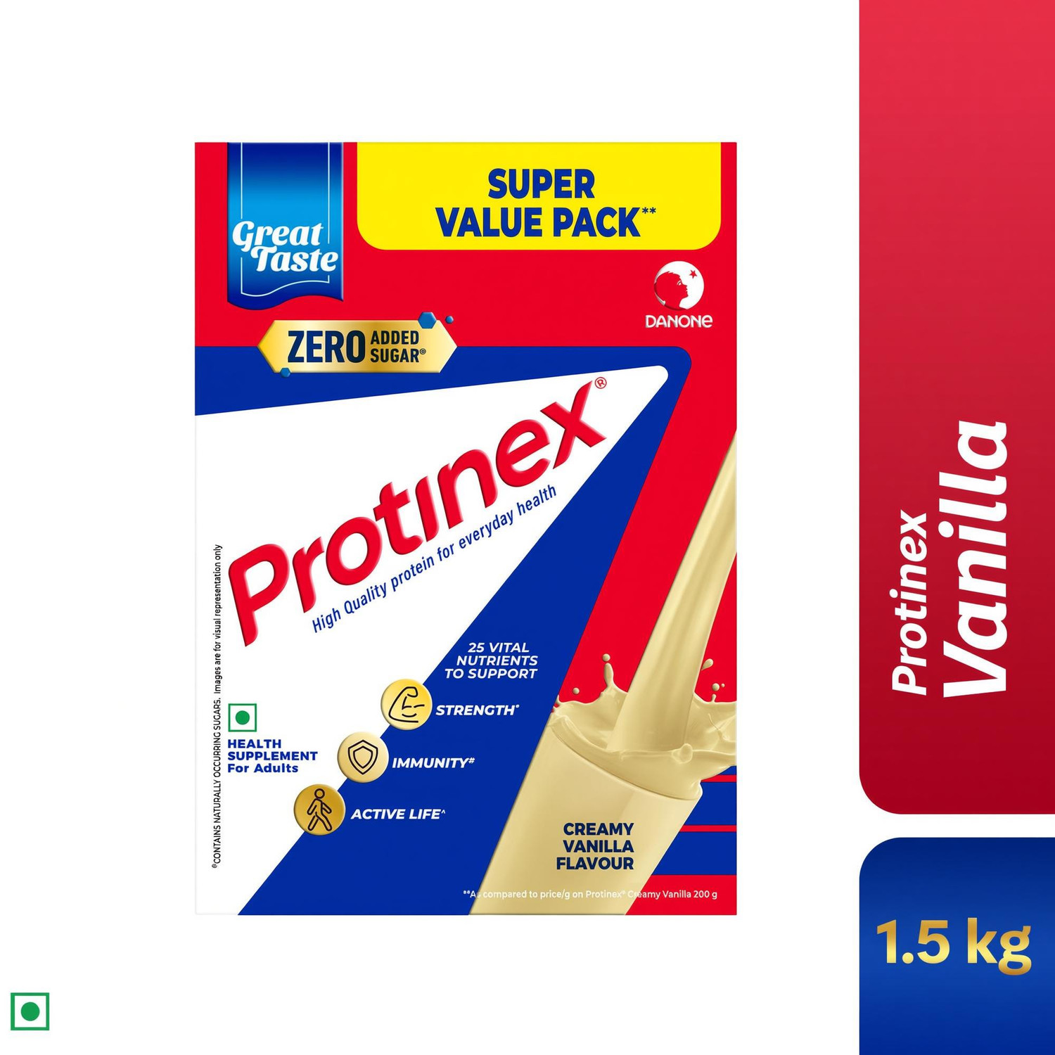 Protinex Creamy Vanilla Flavor,With 25 Vital Nutrients To Support Strength (1.5 kg) - Image 1