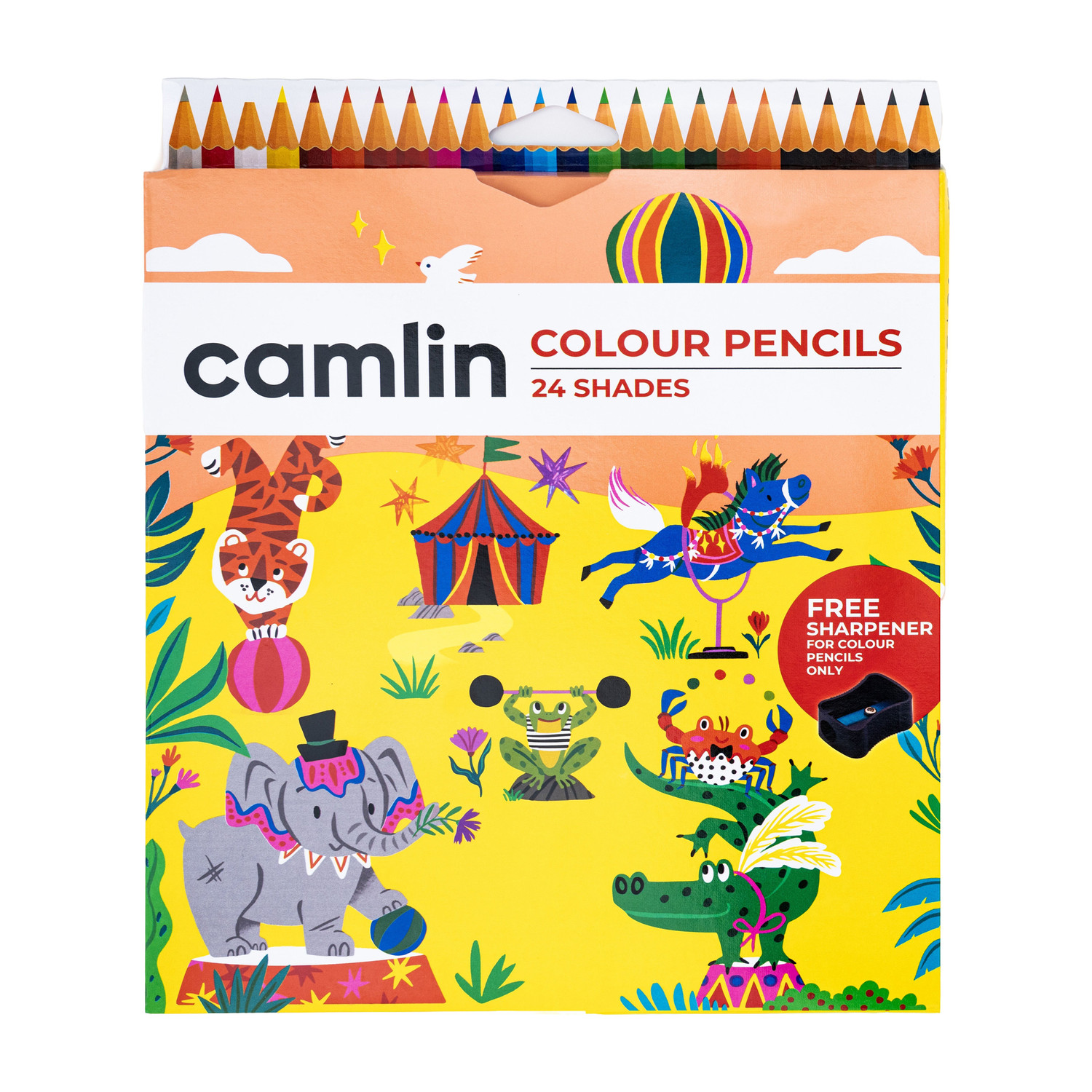Camlin Full Size Hexagonal Color Pencils, 25 Pack - Image 1