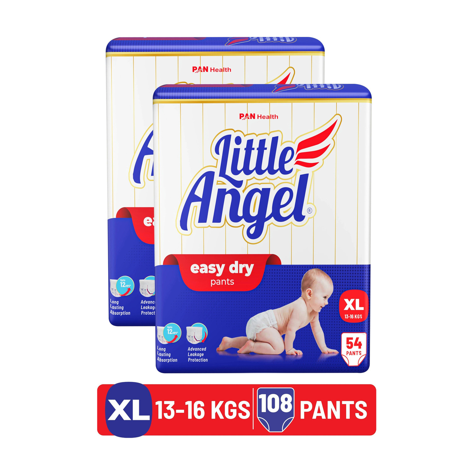 Little Angel Easy Dry Pant Diapers XL 108 Pieces - Image 1