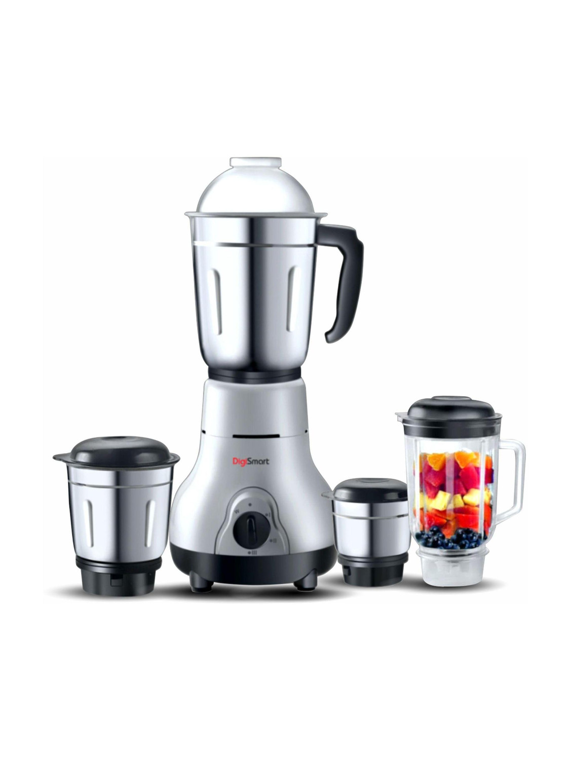 DIGISMART KITCHEN MATE 4 Jars 750W Mixer Grinder, Black - Image 1