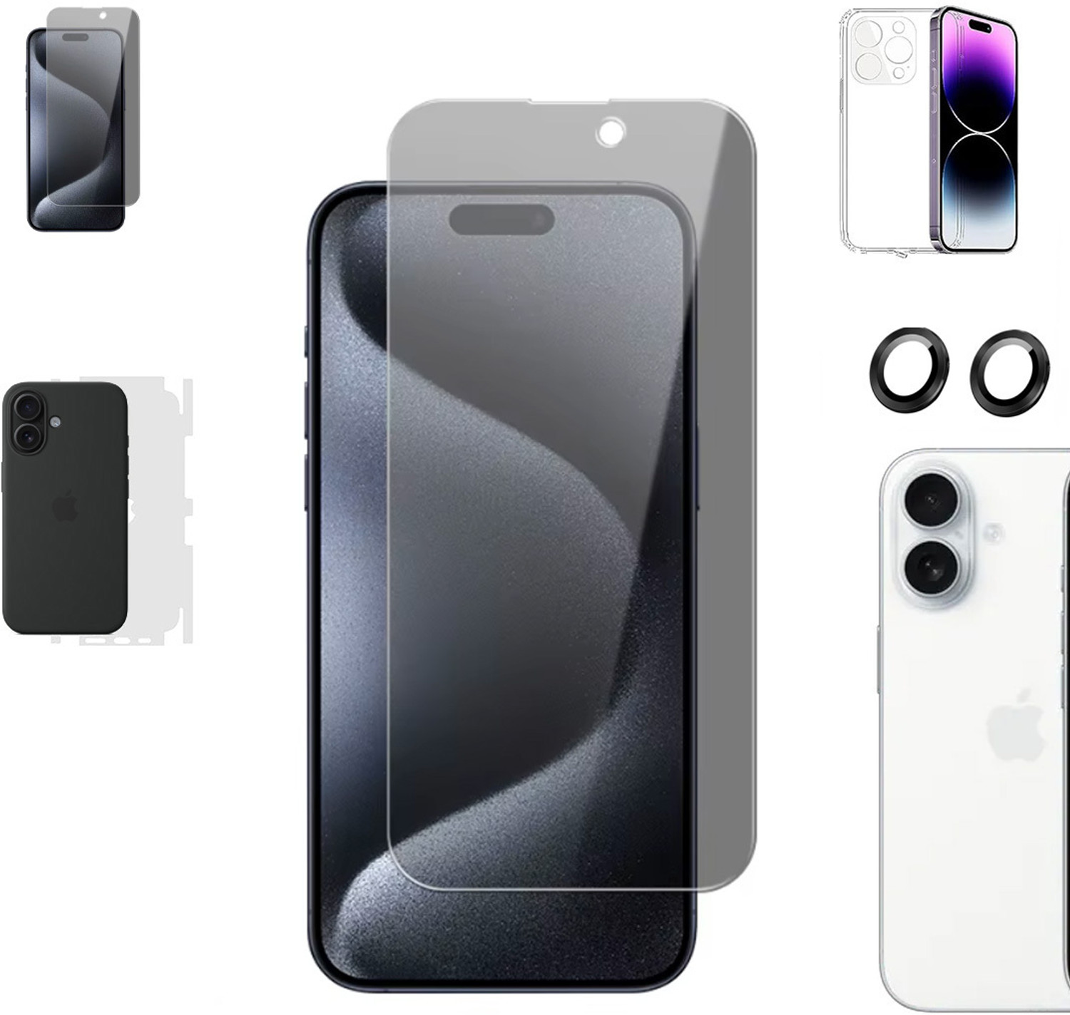 Blate iPhone 16 Borderless Privacy Screen Protector Combo - Image 1