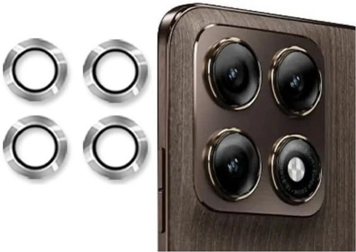 AKSHUD Back Camera Lens Ring Guard Protector for Moto Edge 70 Pro Plus 5G, Motorola Edge 70 Pro Plus 5G, Motorola Edge 70 Pro+ 5G (Pack of: 4) - Image 1