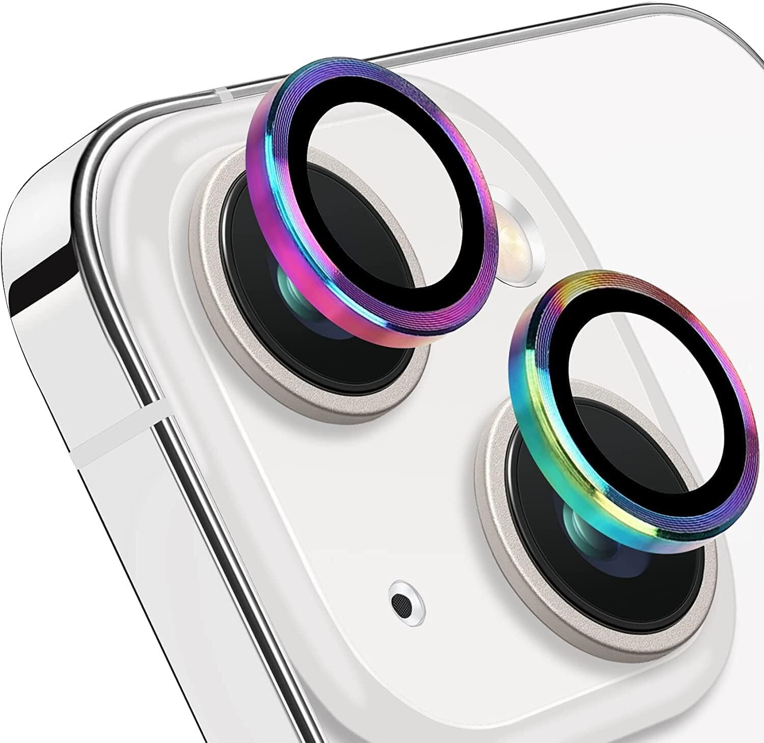 VOSKI Back Camera Lens Ring Guard Protector for iPhone 13 Aluminum Alloy Camera Lens Protector 9H Hardness (Pack of: 1) - Image 1