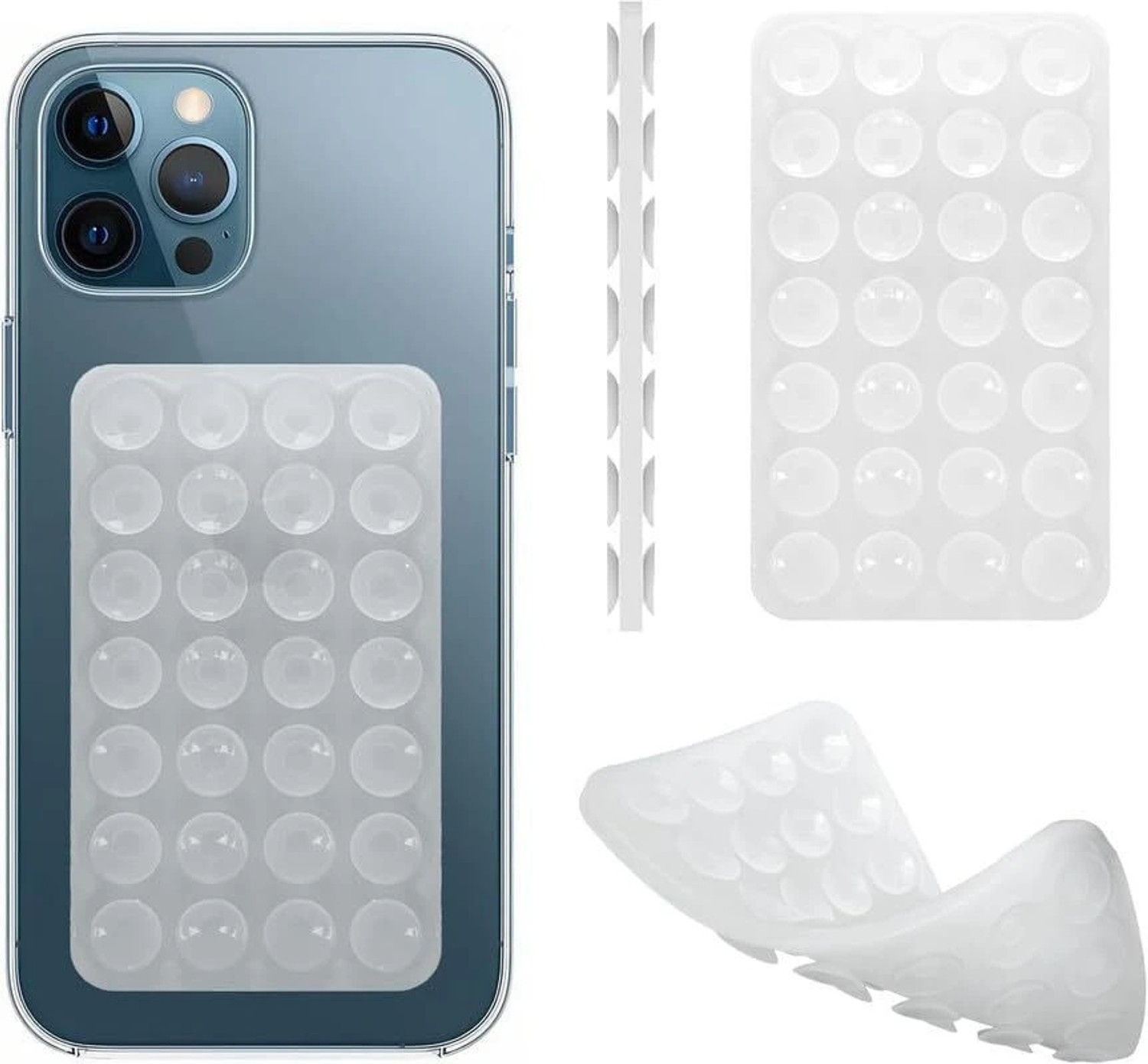 Clickcase Double Sided Suction Phone Grip For All iphones/Android Smart Phone's Mobile Holder - Image 1
