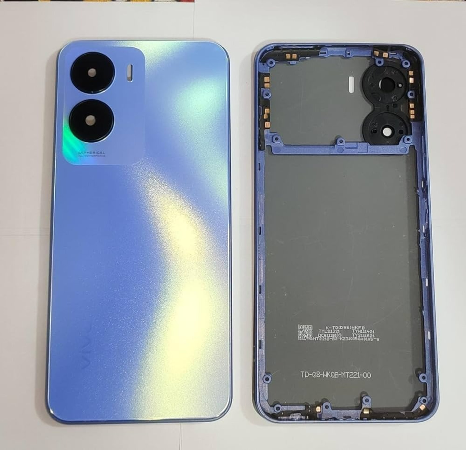 SRaccessories Vivo T2X (5G) (Housing Body) (Side Keys with Middle Body) Full Panel (BLUE) - Image 1