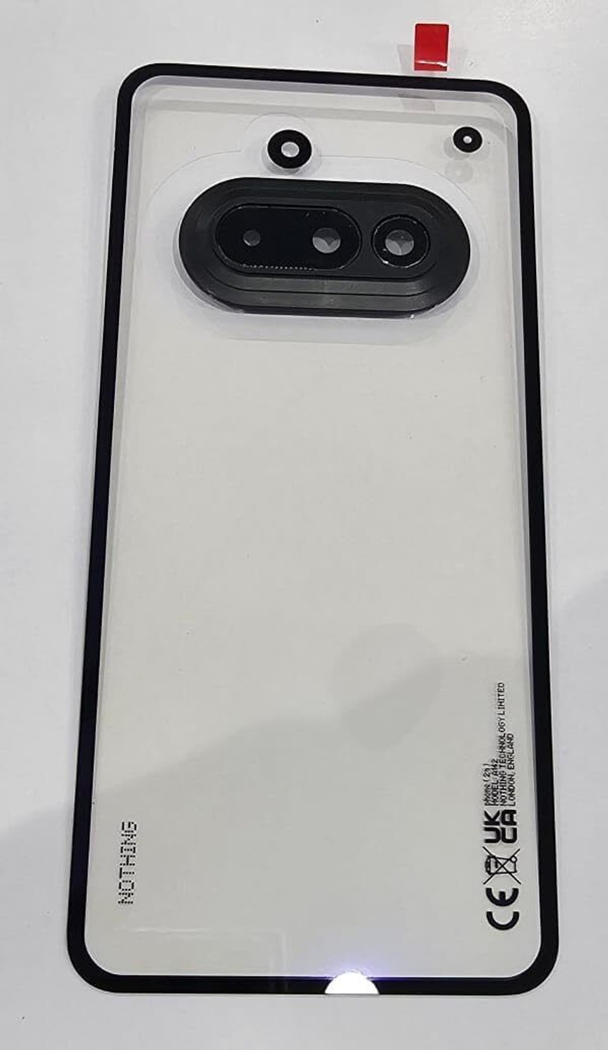 FixHub Nothing Phone 3a Black Back Panel Replacement - Image 1