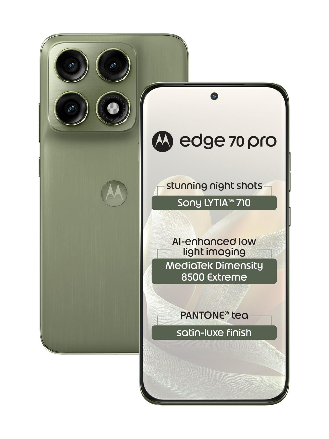 Motorola Edge 70 Pro 5G, 256GB, 8GB RAM, Green - Image 1