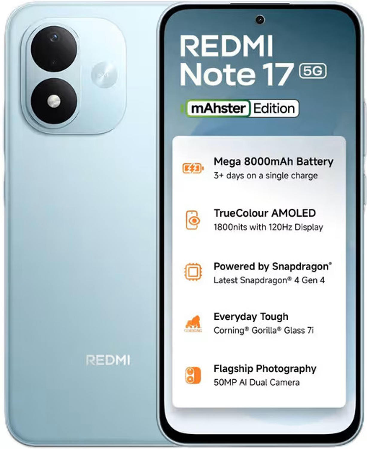 Redmi Note 17 5G Arctic Blue 128GB 6GB RAM - Image 1