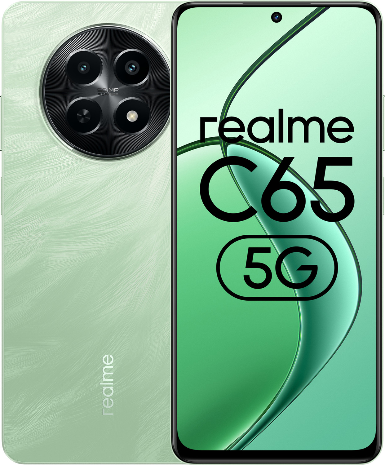 realme C65 5G 128GB 4GB RAM Feather Green - Image 1