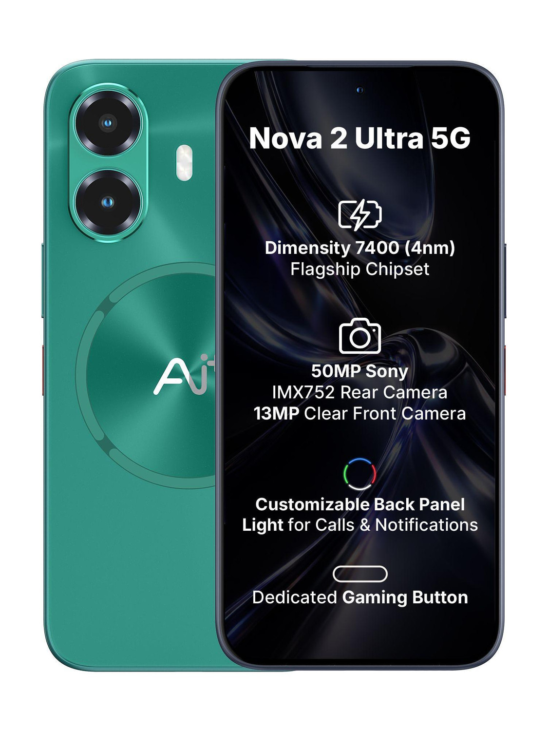 Ai+ Nova 2 Ultra 5G 128GB 6GB RAM Green - Image 1