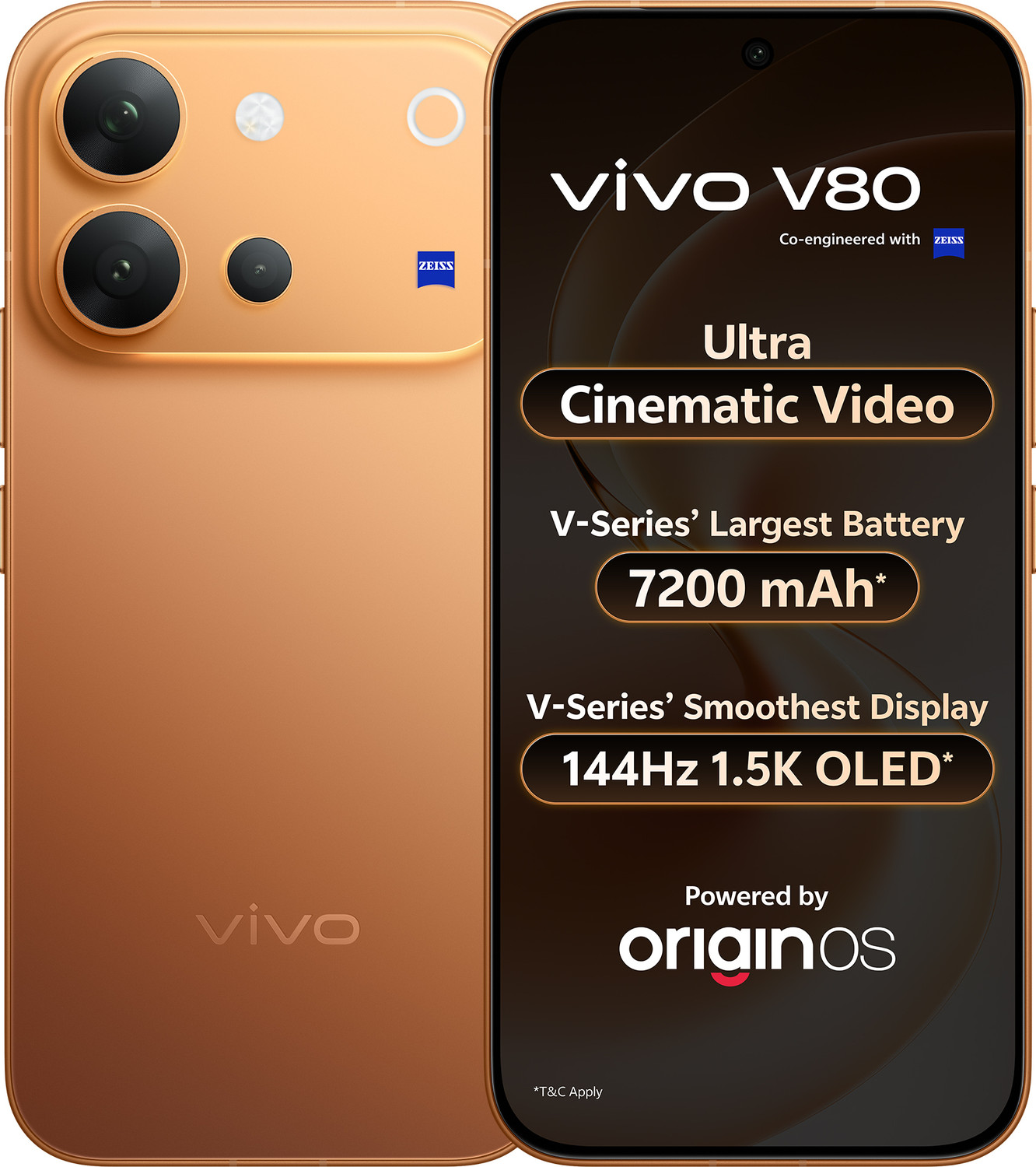 vivo V80 5G (Sunrise Anthem, 256GB, 8GB RAM) - Image 1