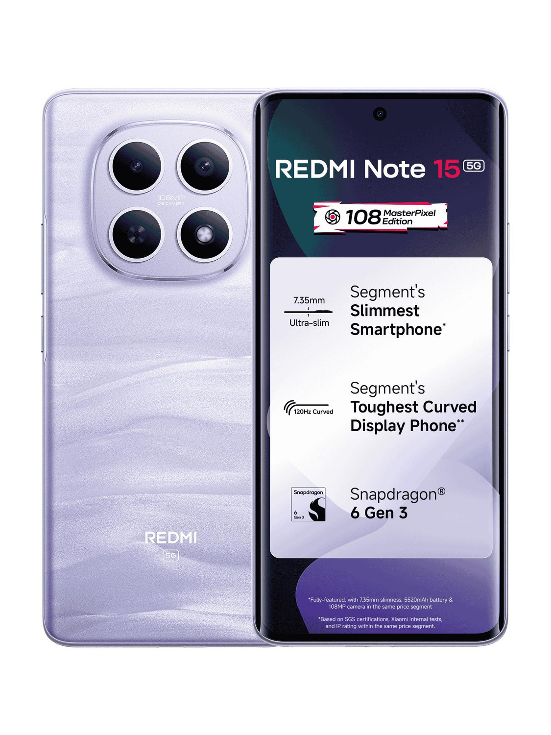 Redmi Note 15 5G Mist Purple 256GB 8GB RAM - Image 1