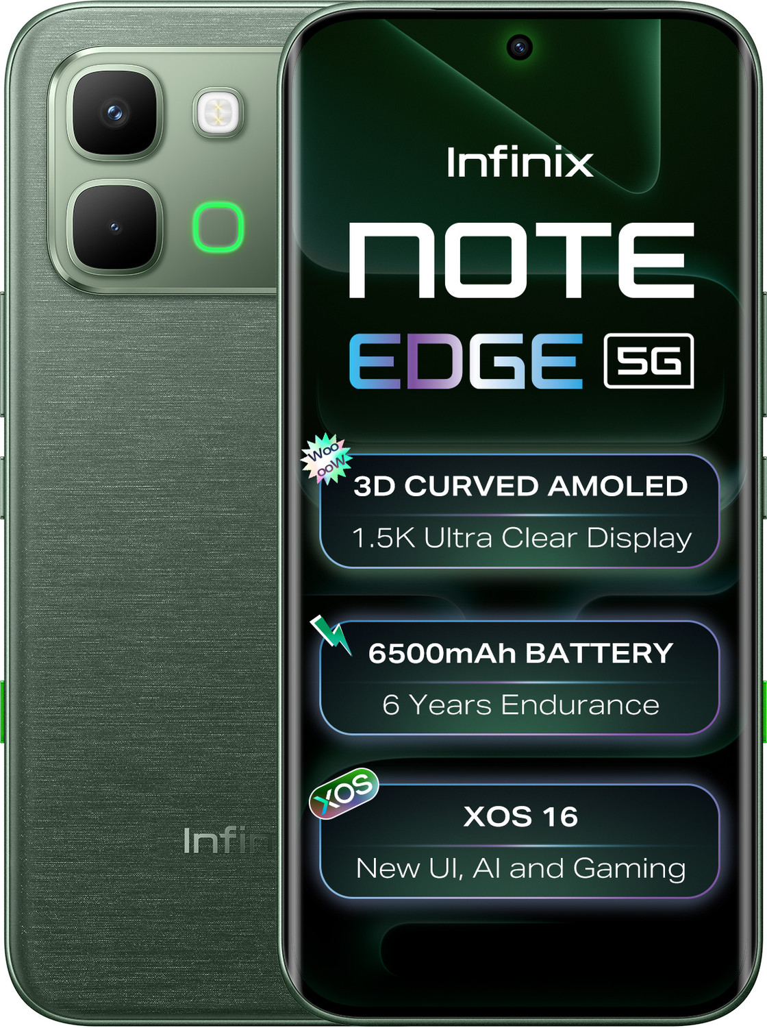 Infinix Note edge (Silk Green, 128 GB) (8 GB RAM) - Image 1