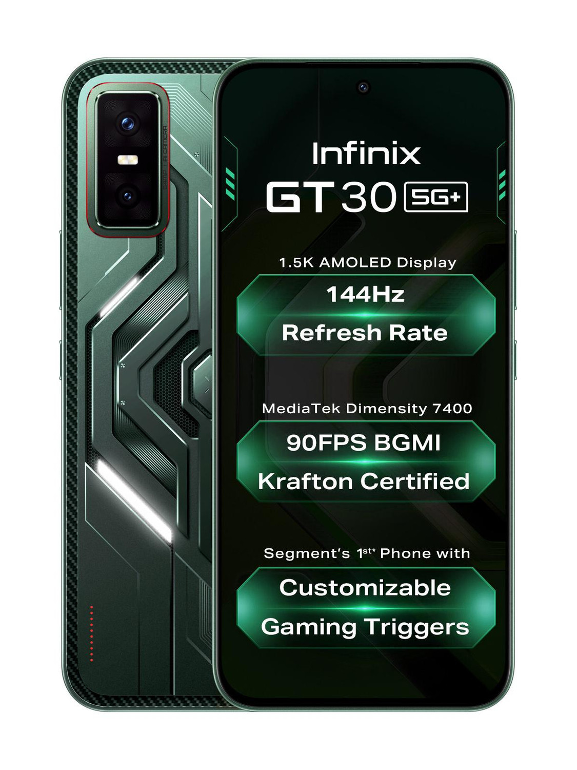 Infinix GT 30 5G+ Pulse Green 128 GB 8 GB RAM - Image 1