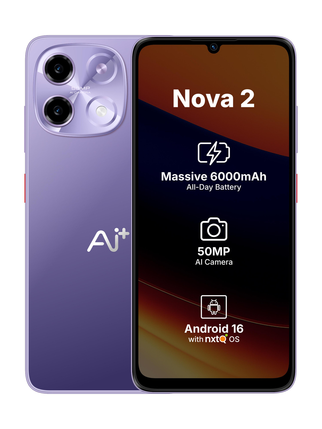 Ai+ Nova 2 5G (Purple, 128 GB, 6 GB RAM) - Image 1