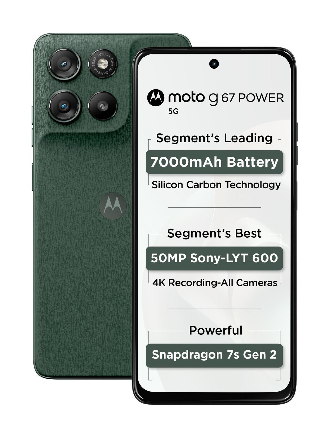 MOTOROLA g67 power 5G Snapdragon (Pantone Cilantro, 128 GB) (8 GB RAM) - Image 1