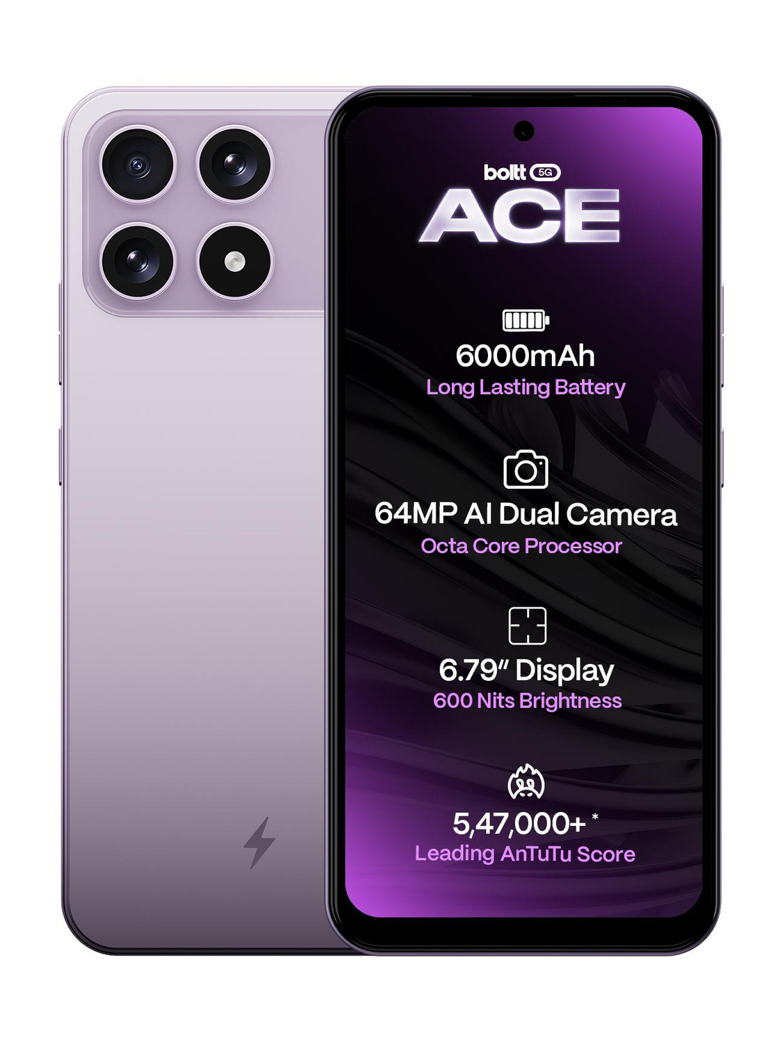 BOLTT ACE 5G Lavender Bloom 128GB 6GB RAM - Image 1