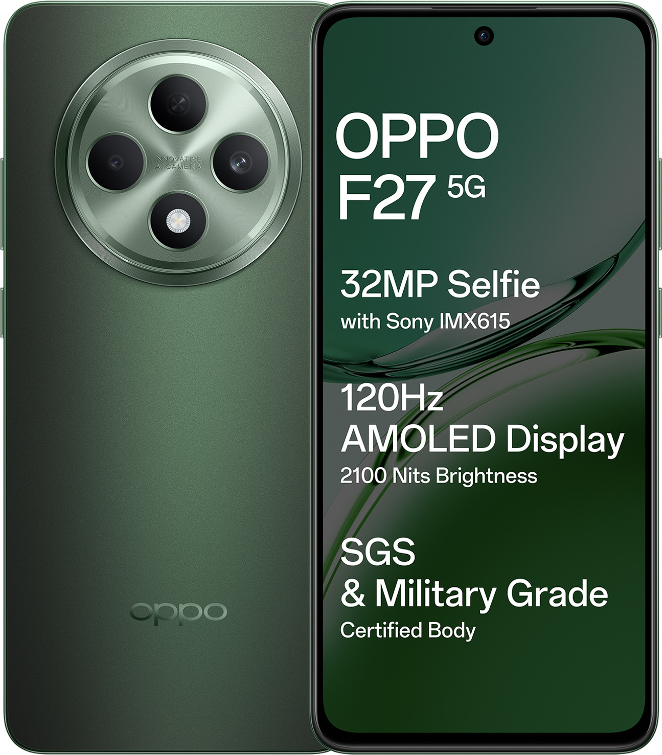 OPPO F27 5G Emerald Green 128GB 8GB RAM - Image 1