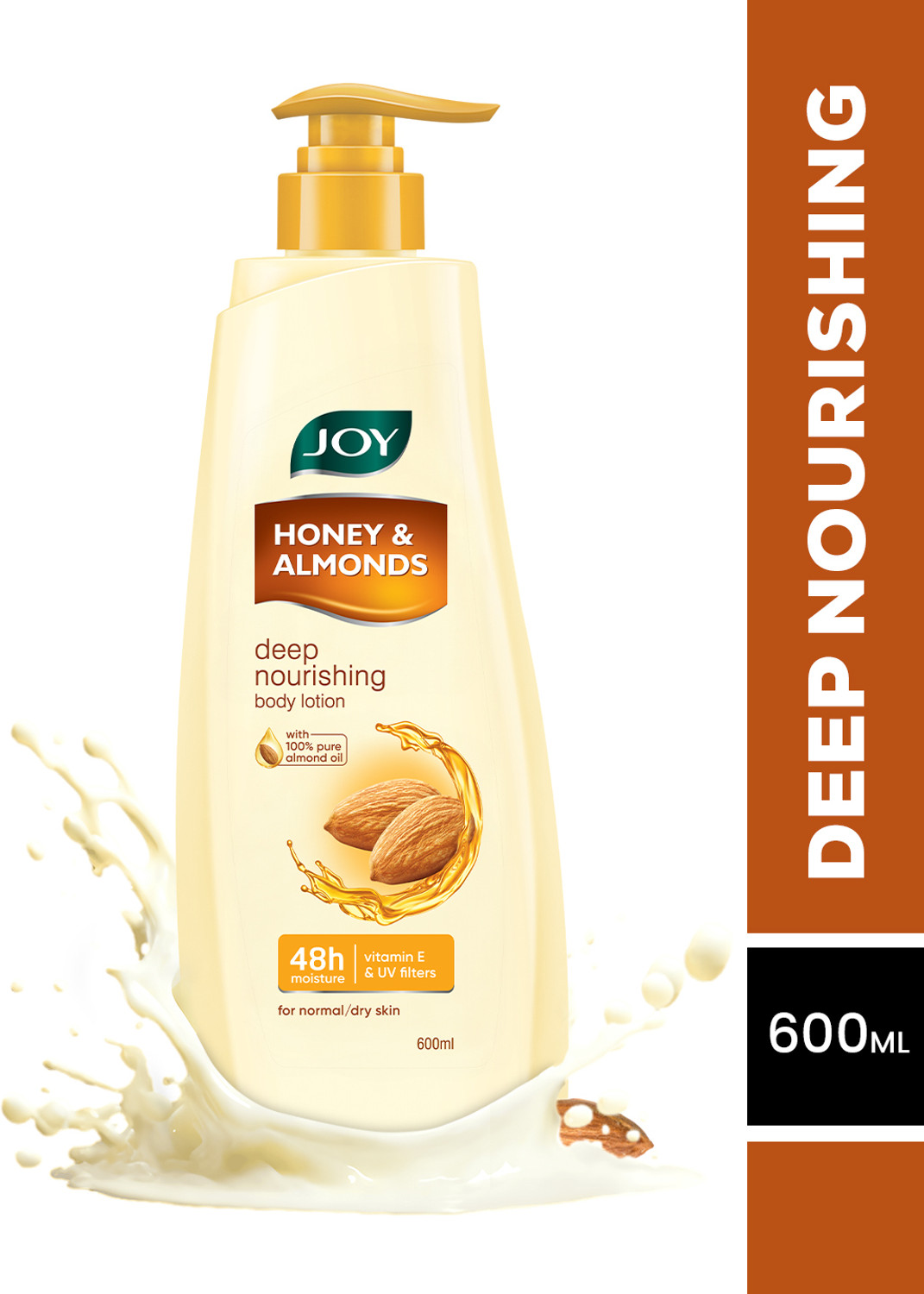 Joy Honey & Almonds Deep Nourishing Body Lotion 600ml - Image 1