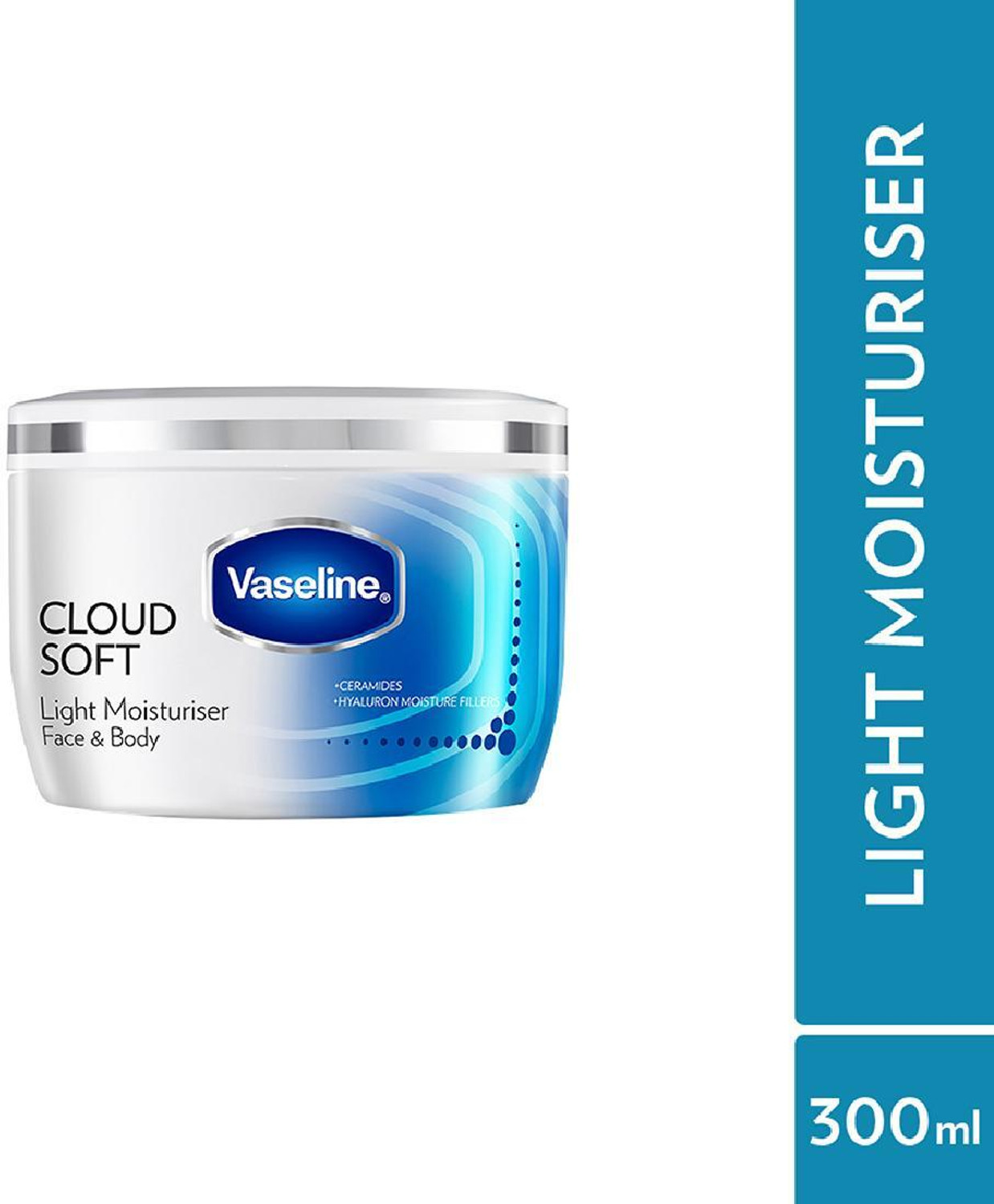 Vaseline CloudSoft Light Moisturiser 300ml - Image 1