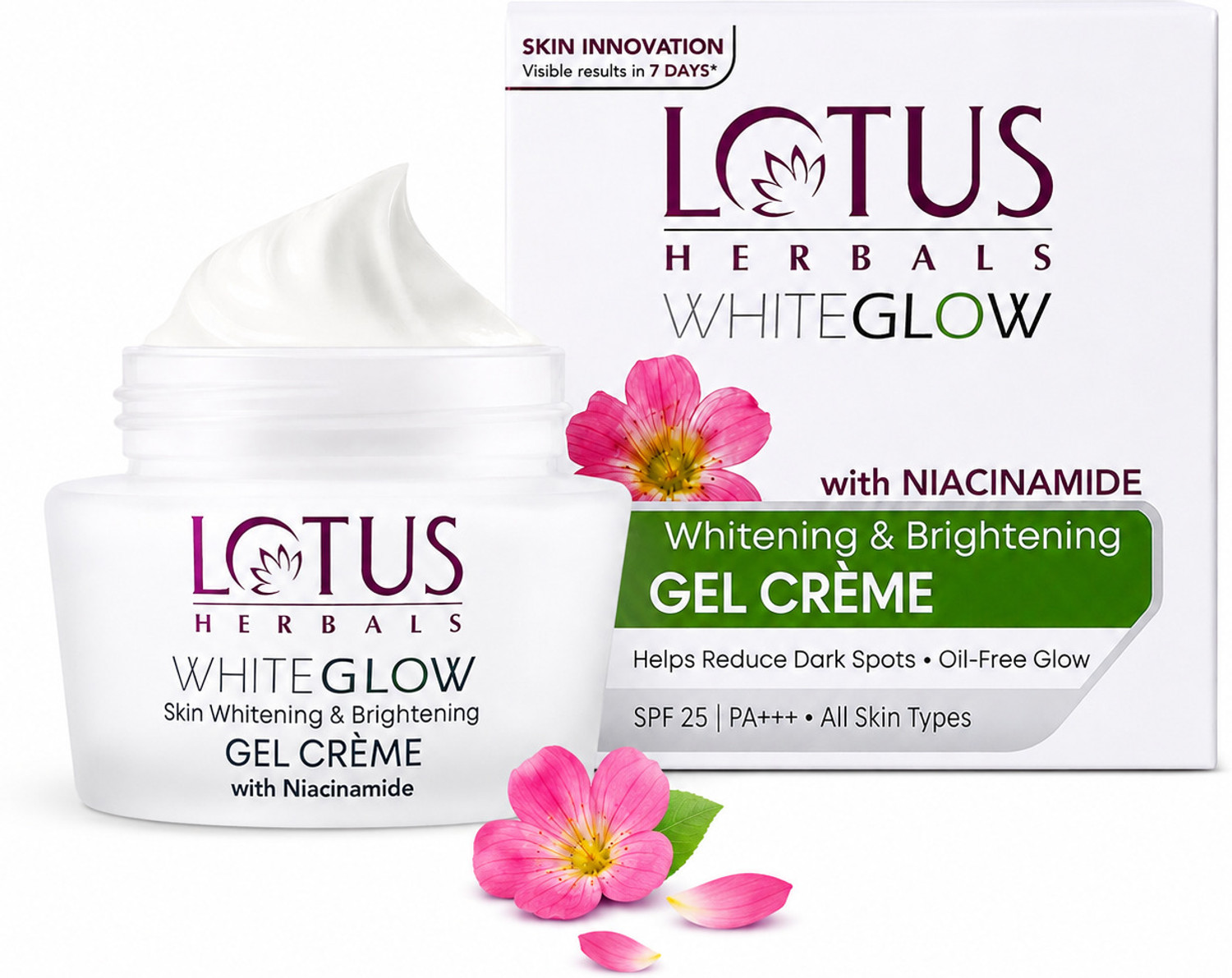 LOTUS WhiteGlow Skin Whitening & Brightening Gel Creme 40g - Image 1