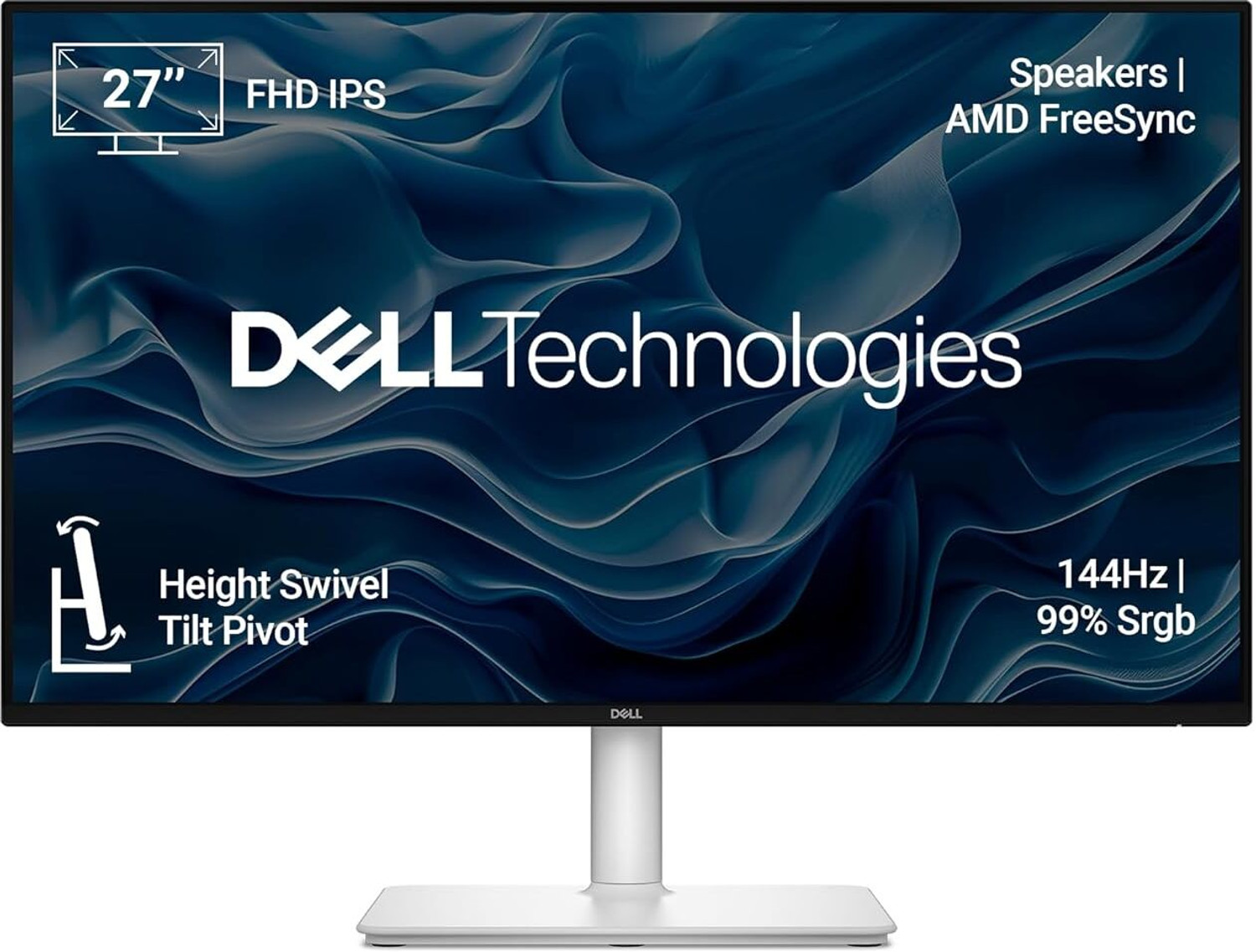 DELL S- SERIES 68.58 cm (27 inch) Full HD LED Backlit IPS Panel Gaming Monitor (S2725HSM- Contrast 1500:1, 2xHDMI, 6W SpK,TÃV Rheinland 4-Star Eye Comfort) (Frameless, AMD Free Sync, Response Time: 1 ms, 144 Hz Refresh Rate) - Image 1