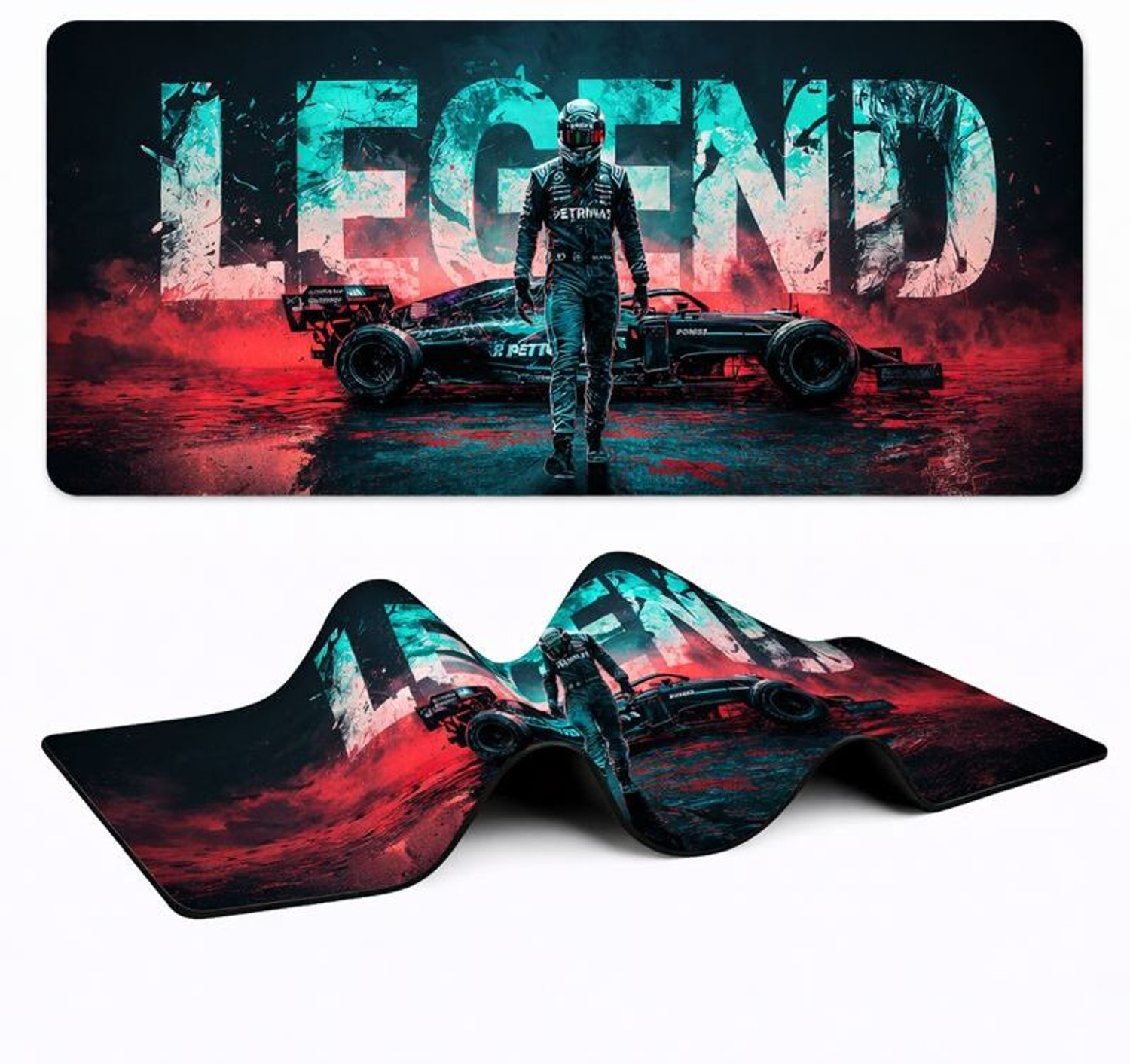XENOAHS F-1 LEGEND Edition Deskpad Large Computer Mouse Mat Non Slip Base Mousepad (Multicolor) - Image 1