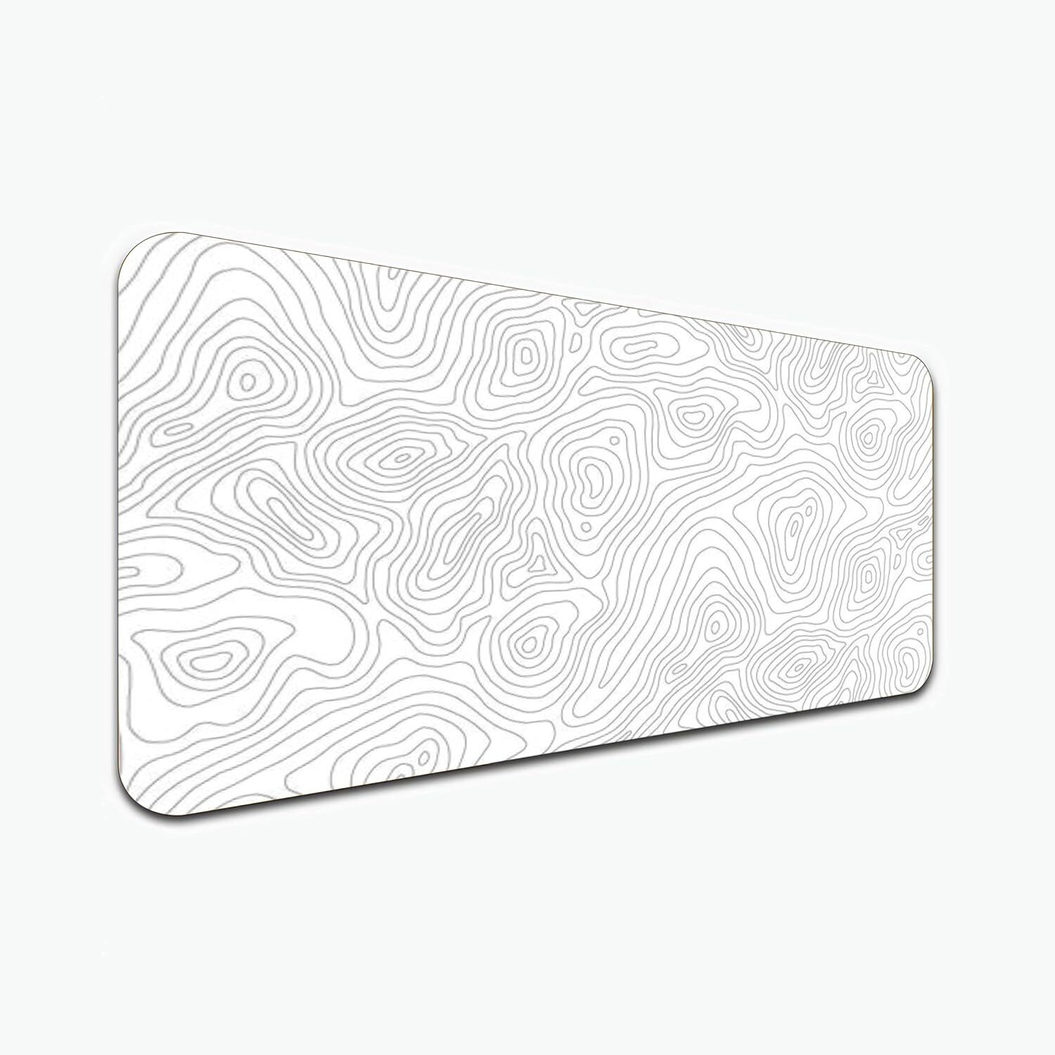 outfitque Topography Gaming Mouse Pad White - Image 1