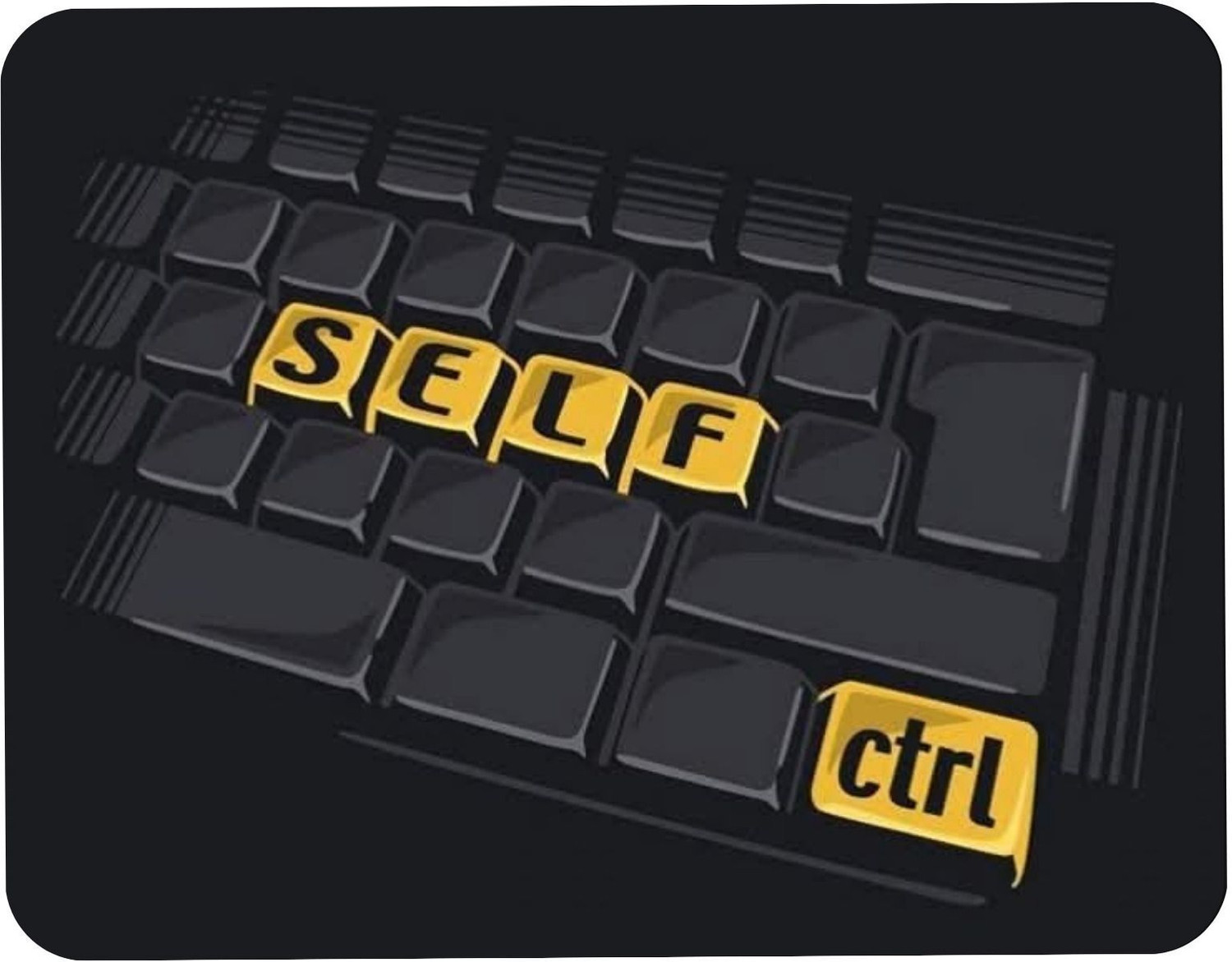 RasuCraft Self Control Keyboard Printed Gaming Mousepad (Multicolor) - Image 1