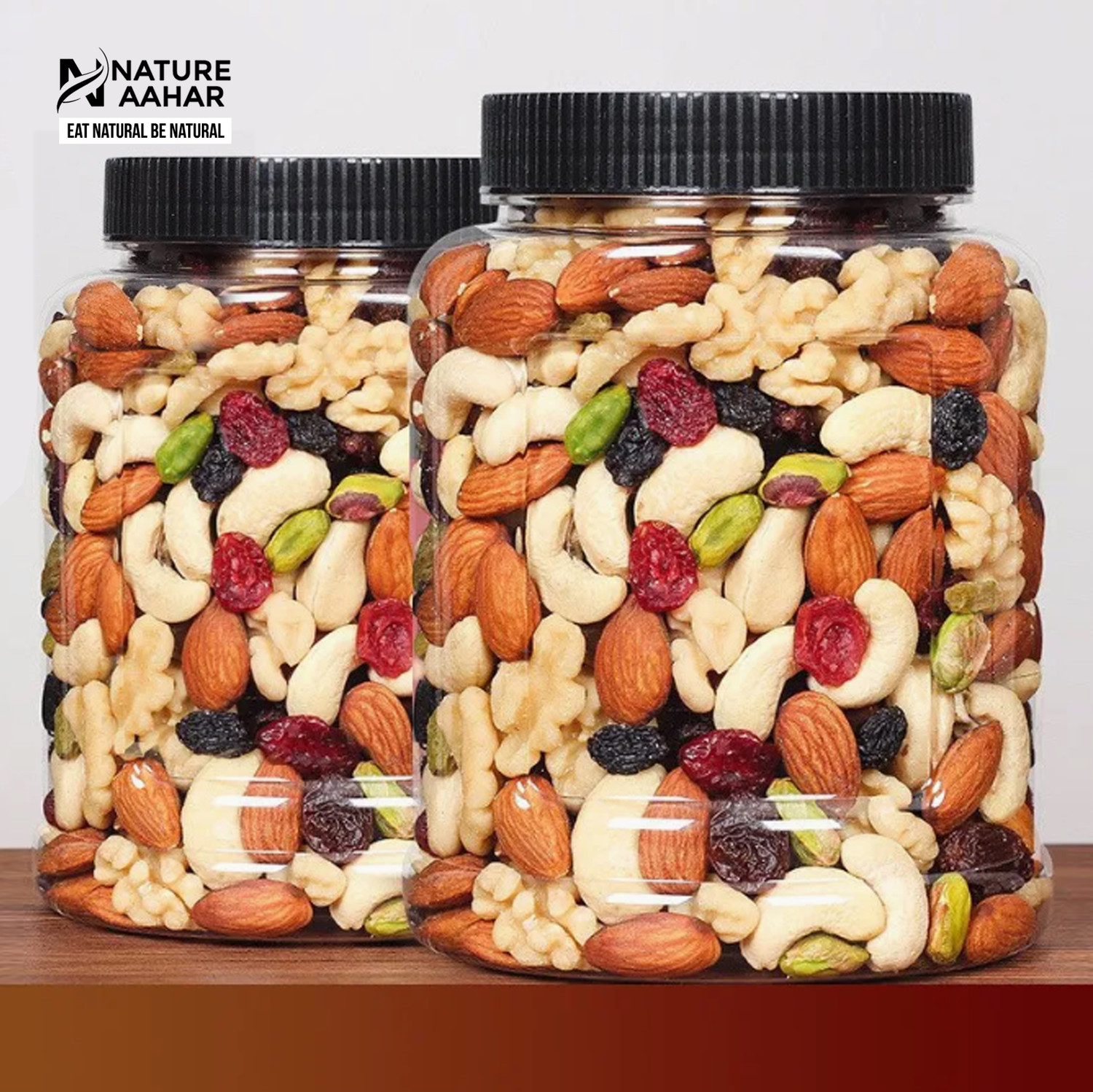 Nature Aahar Mix Dry Fruit | Panchmeva | 250gm | JAR | Almonds, Cashews, Dry Dates, Figs, Raisins, Assorted Fruits & Nuts (1 x 250 g) - Image 1