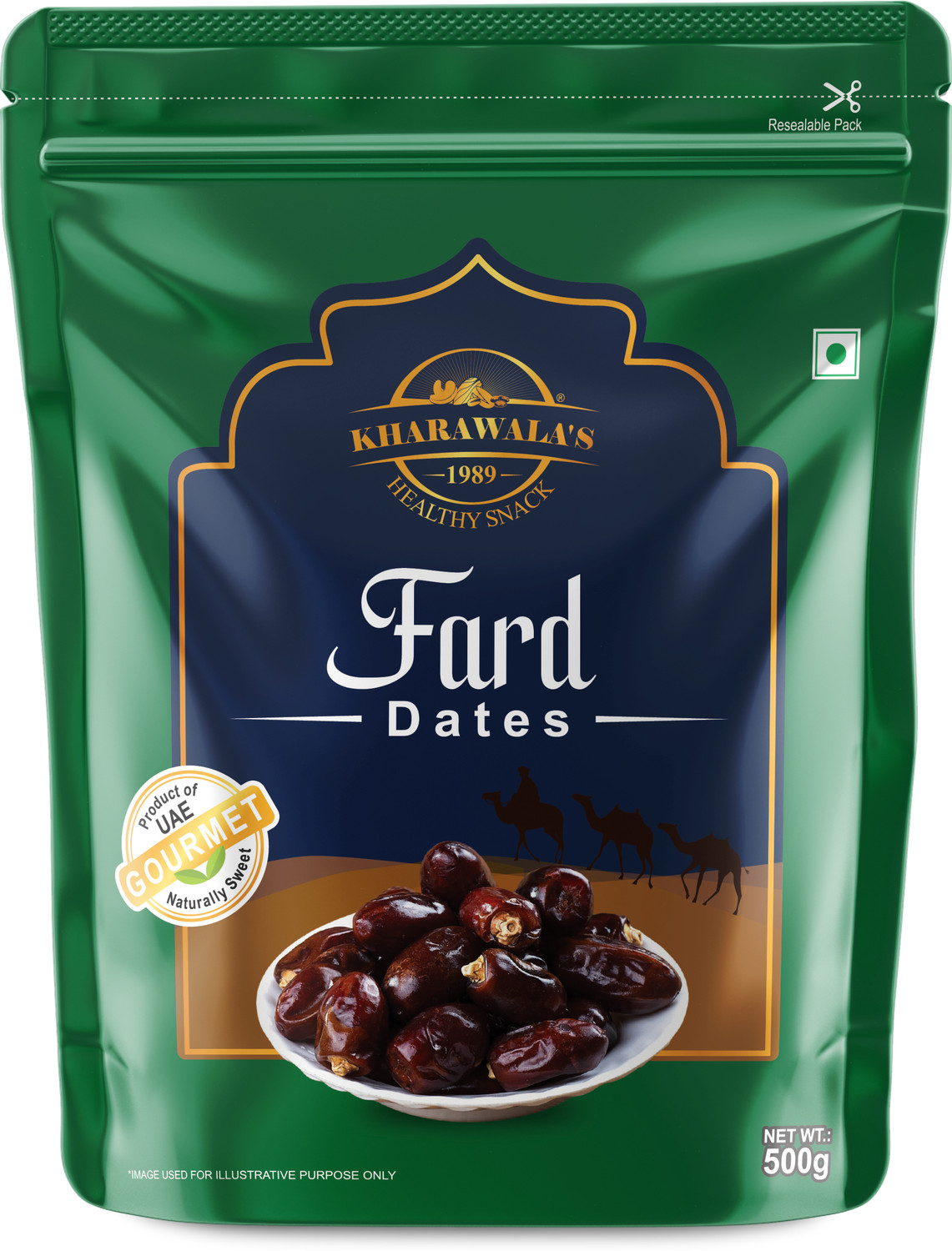 KHARAWALA'S Fard Dates 500g Pack of 1 · 500 g (500 g total) - Image 1