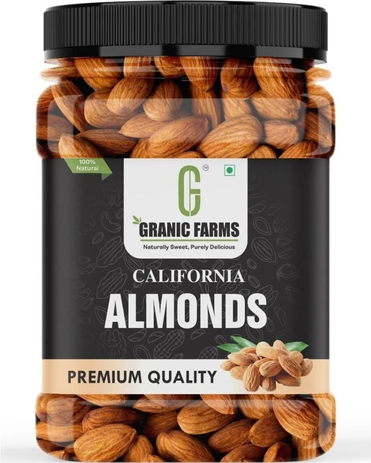 Granic Farms Premium California Almonds 1kg - Image 1