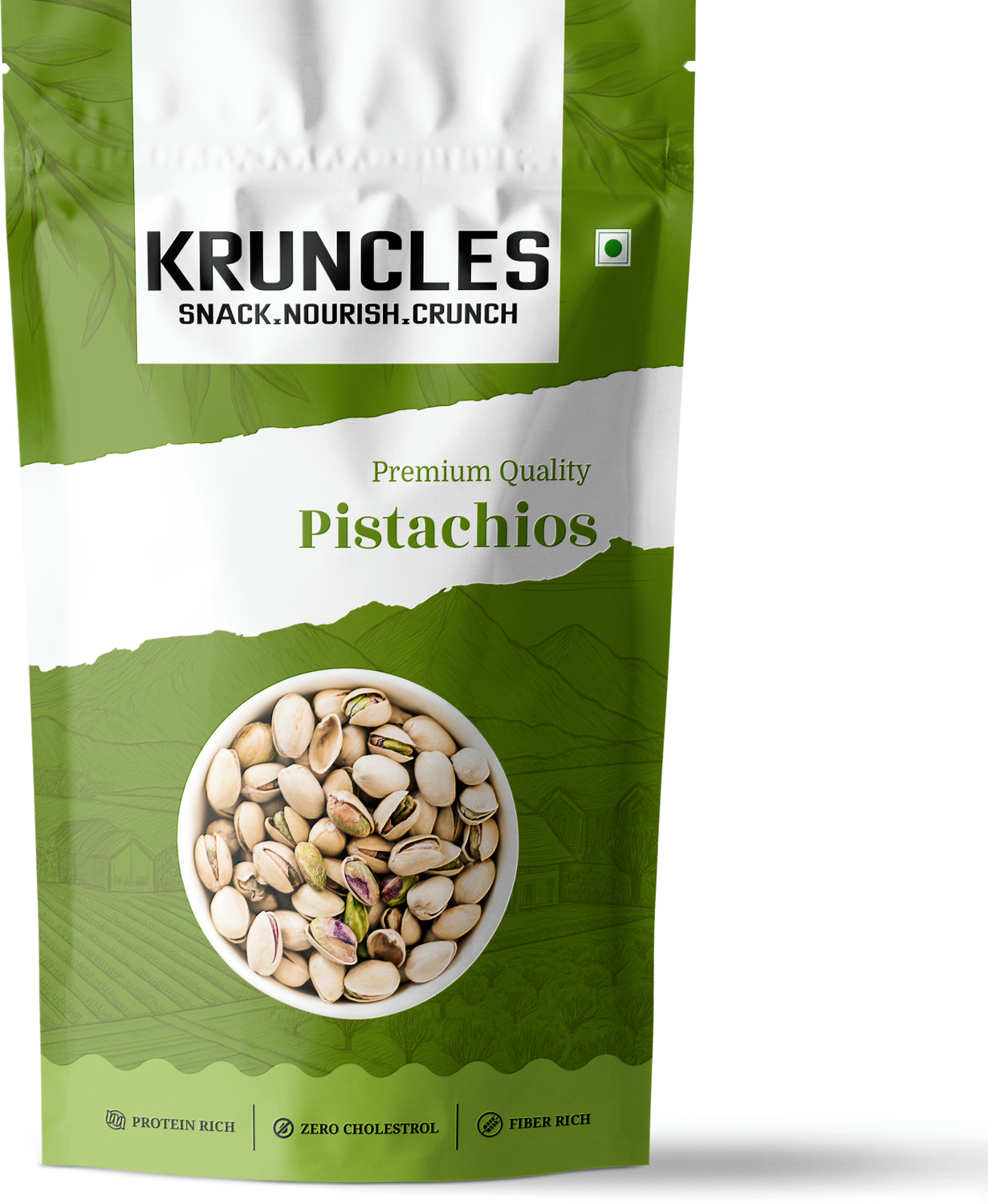 Kruncles California Roasted Salted Pista |Protein, Fiber, Phosphorus Rich|Tasty & Crunchy Pistachios (1 x 500 g) - Image 1